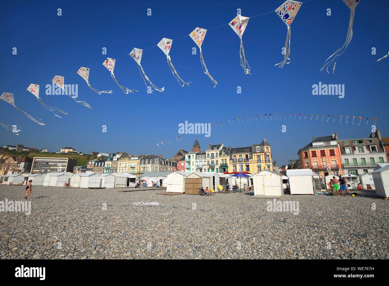 Frankreich, Somme, Mers-les-Bains, den Strand in Mers-les-Bains Stockfoto