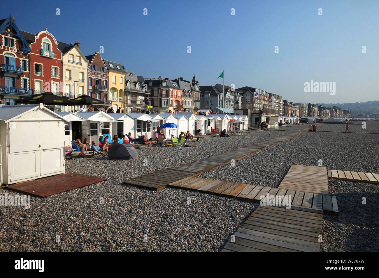 Frankreich, Somme, Mers-les-Bains, den Strand in Mers-les-Bains Stockfoto