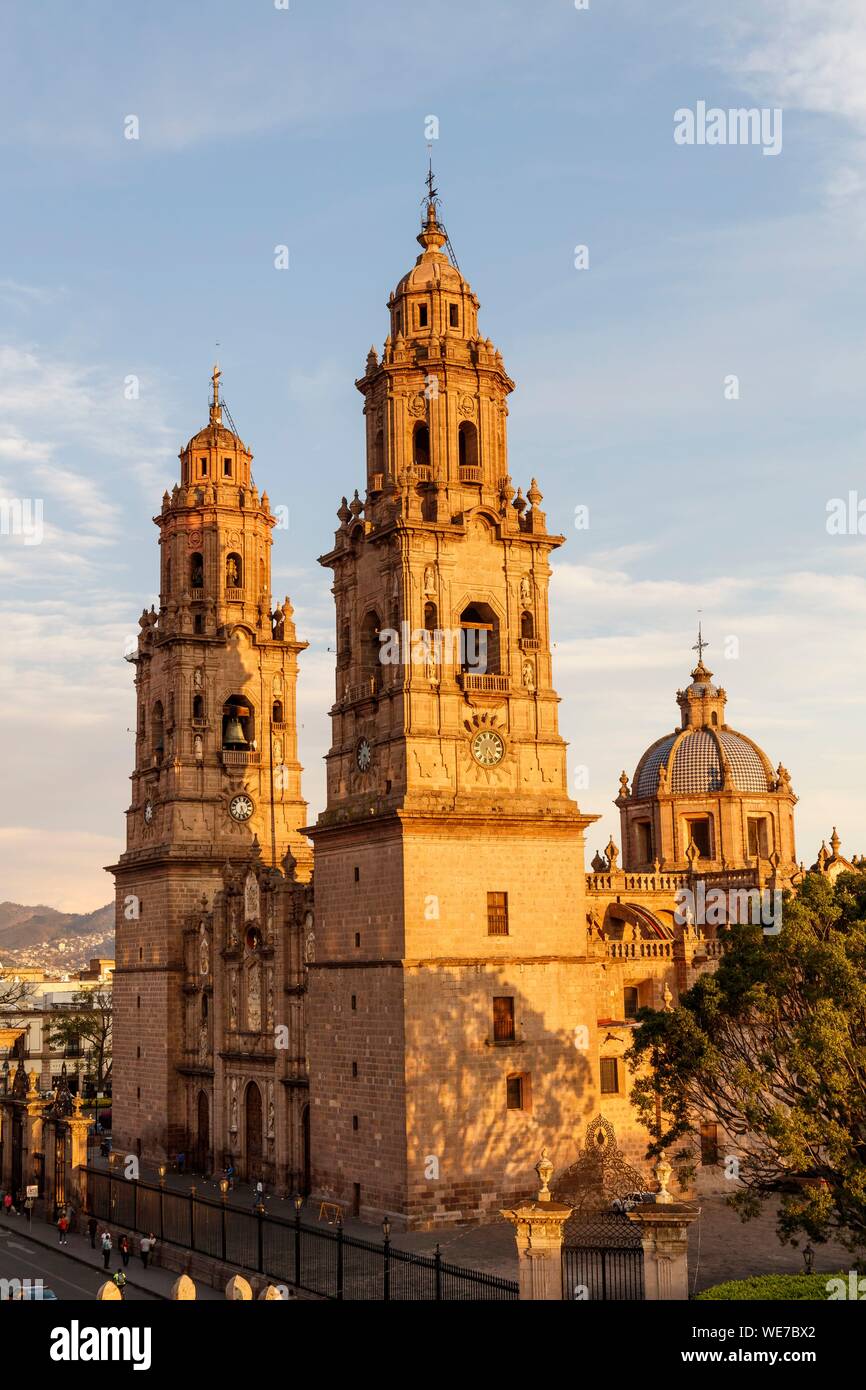 Mexiko, Michoacán, Morelia, die historische Altstadt von Morelia als Weltkulturerbe von der UNESCO, der Kathedrale Stockfoto