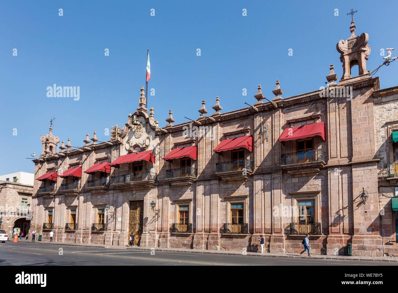 Mexiko, Michoacán, Morelia, die historische Altstadt von Morelia als Weltkulturerbe von der UNESCO, Palacio de Regierung Stockfoto