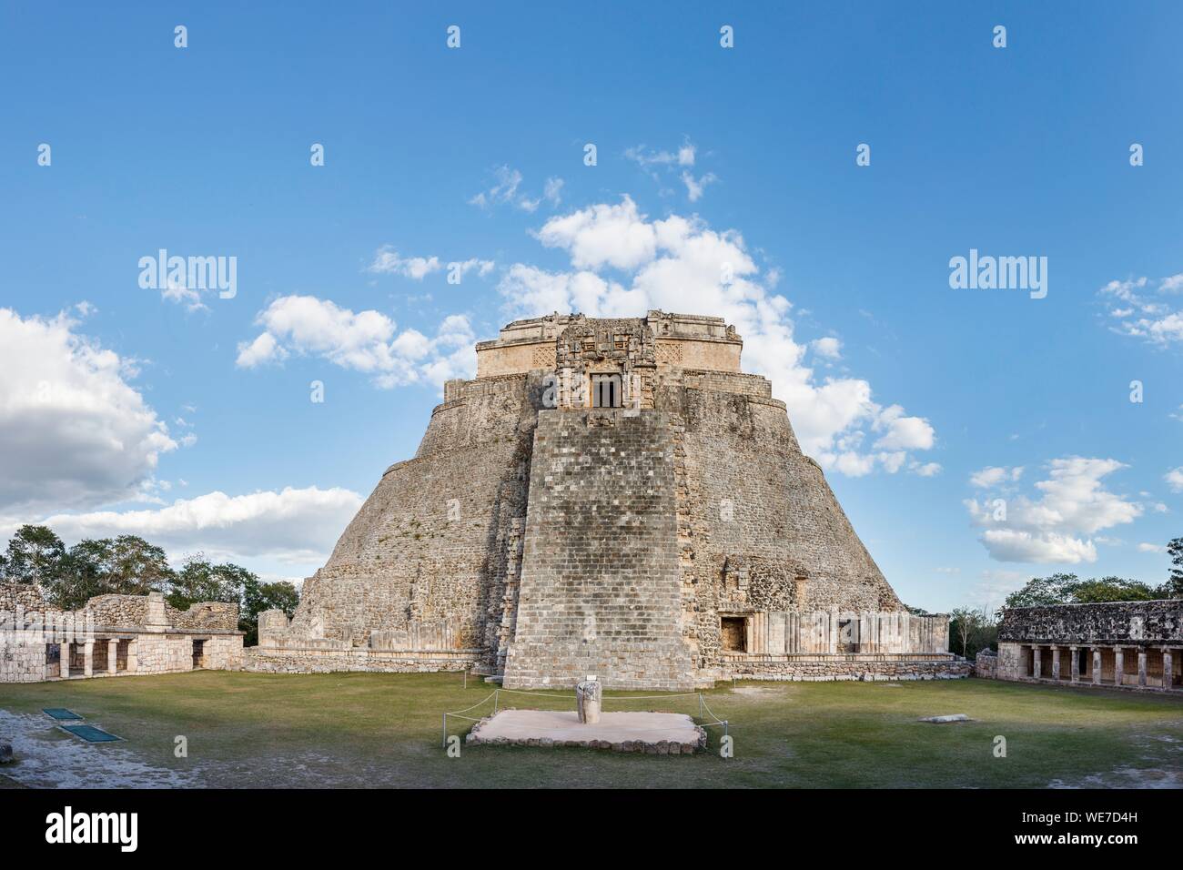 Mexiko, Yucatan, Uxmal, als Weltkulturerbe von der UNESCO, Pyramide von der Wahrsager Stockfoto