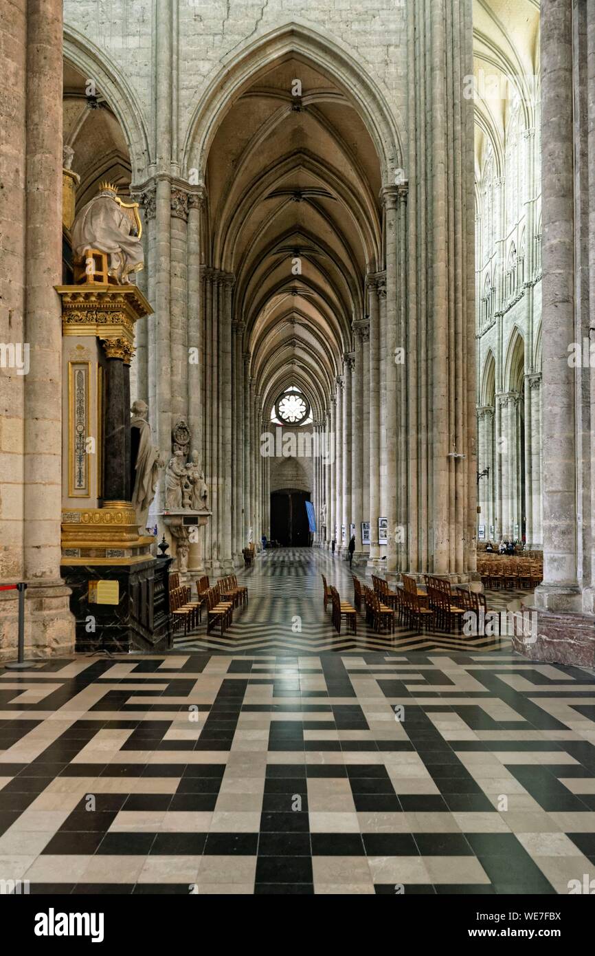 Frankreich, Picardie, Amiens, die Kathedrale Notre-Dame, das Juwel der Gotik, als Weltkulturerbe der UNESCO Stockfoto