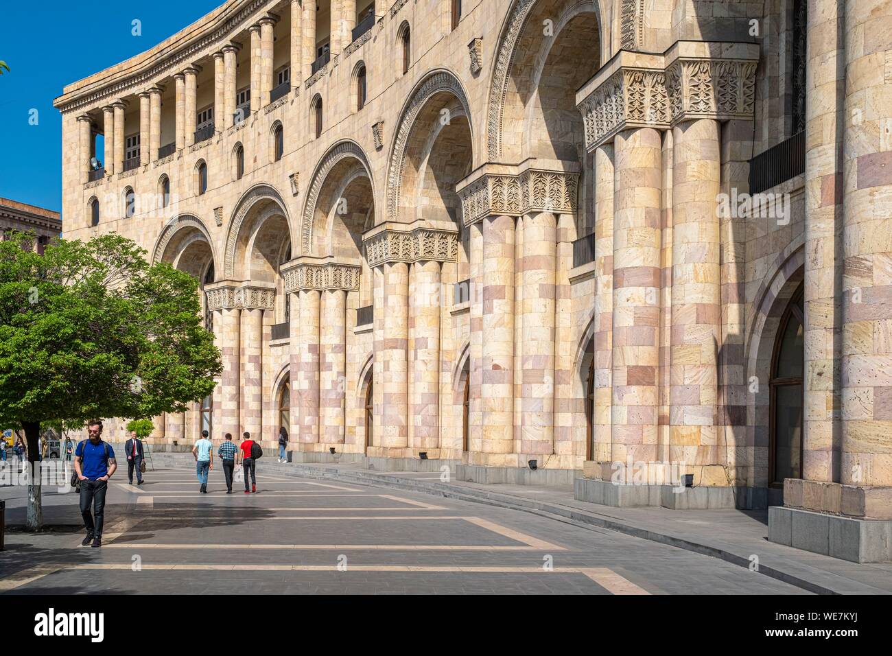 Armenien, Yerevan, Platz der Republik, Gebäude mit mehreren Ministerien Stockfoto