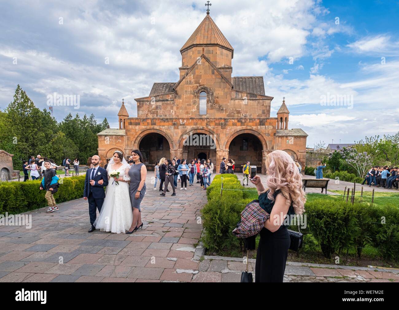 Armenien, Kirov region, Etschmiadzin, religiösen Komplex von etschmiadzin als Weltkulturerbe von der UNESCO, St. Gayane Kirche im 7. Jahrhundert Stockfoto
