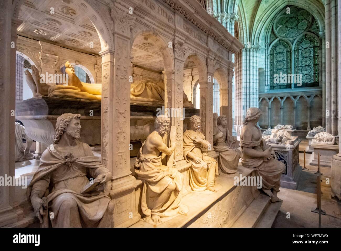 Frankreich, Seine Saint Denis, Saint Denis, die Kathedrale Basilica, das Grab von Ludwig XII. und Anne de Bretagne Stockfoto