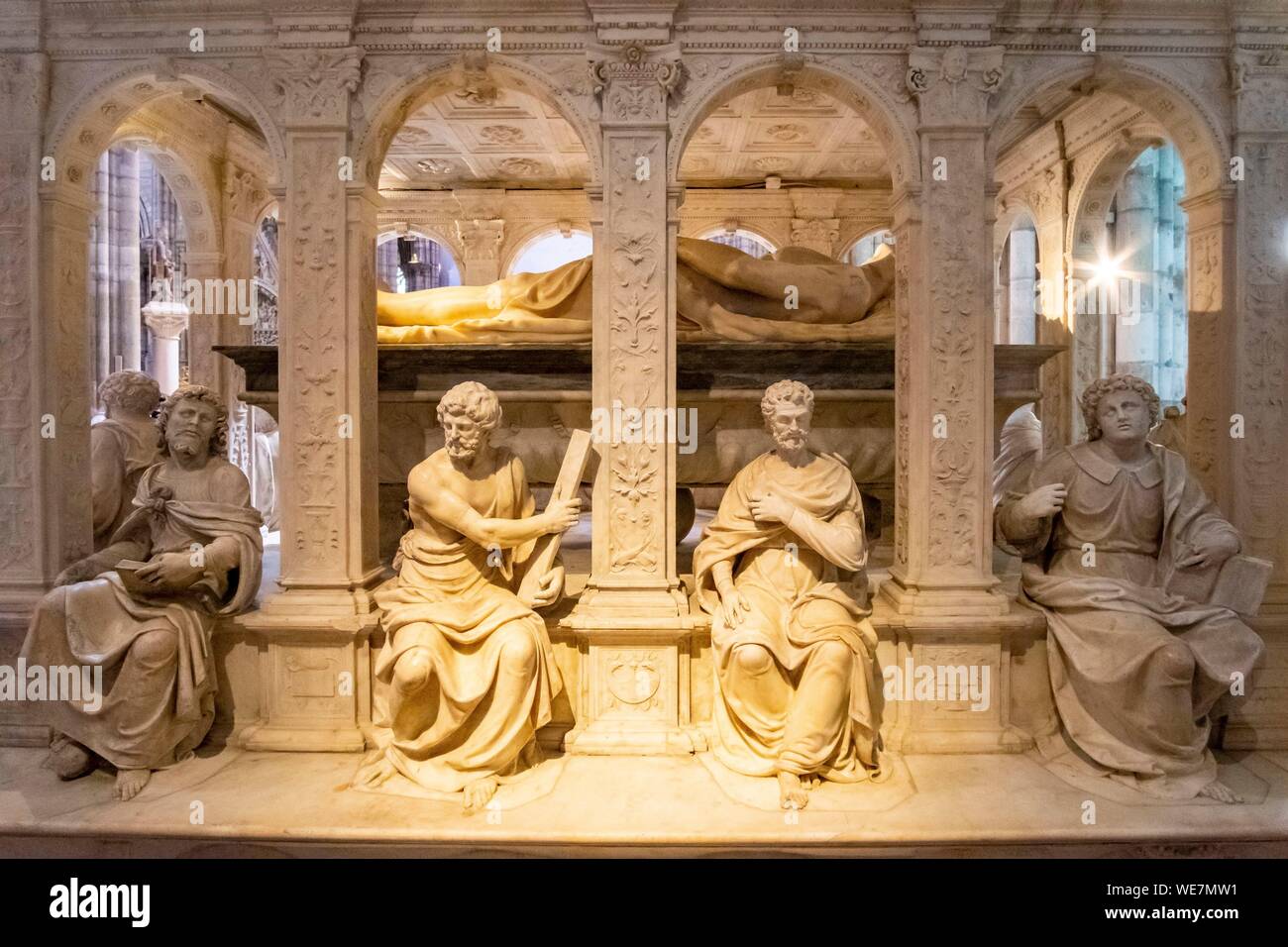 Frankreich, Seine Saint Denis, Saint Denis, die Kathedrale Basilica, das Grab von Ludwig XII. und Anne de Bretagne Stockfoto