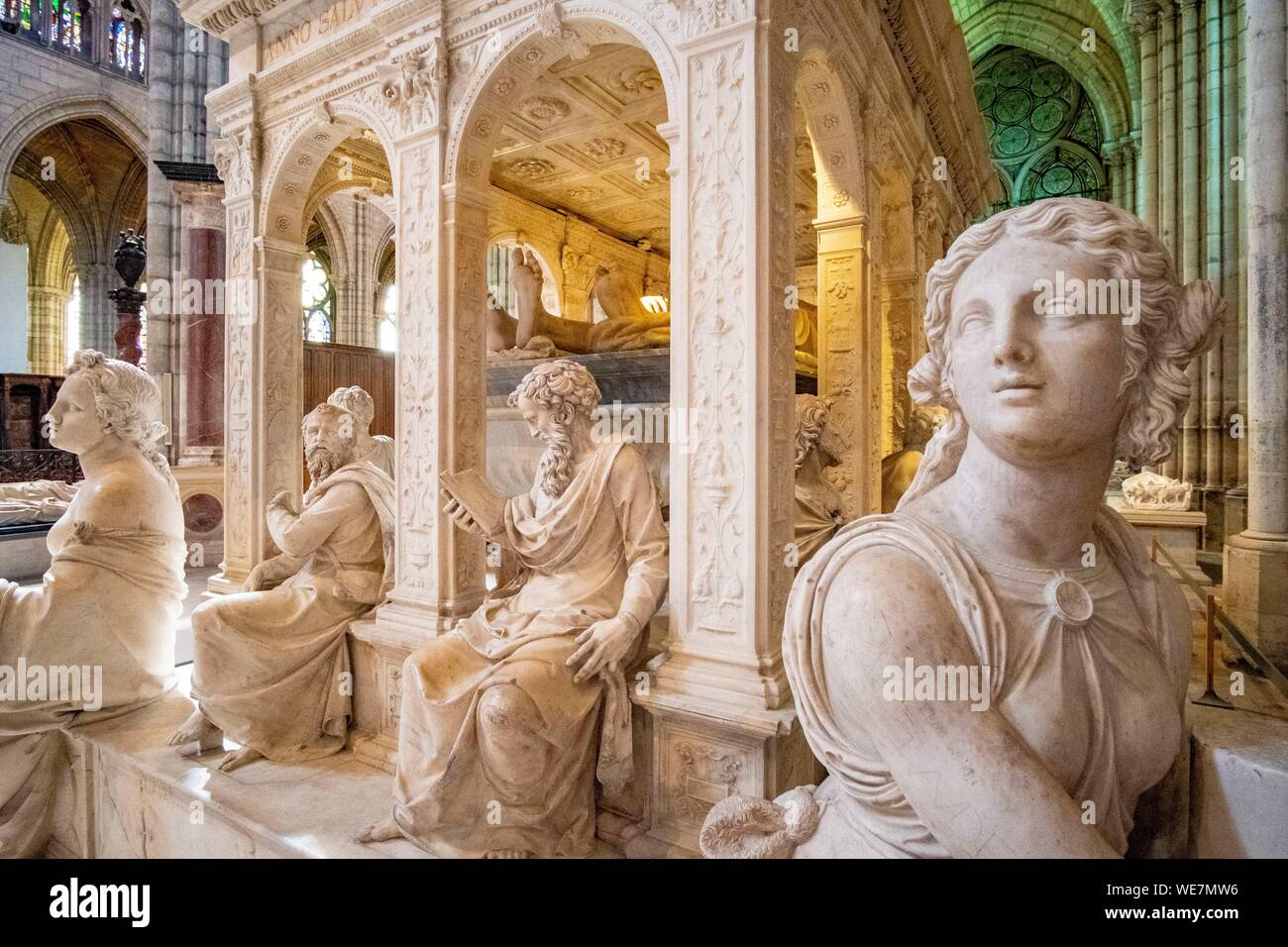 Frankreich, Seine Saint Denis, Saint Denis, die Kathedrale Basilica, das Grab von Ludwig XII. und Anne de Bretagne Stockfoto