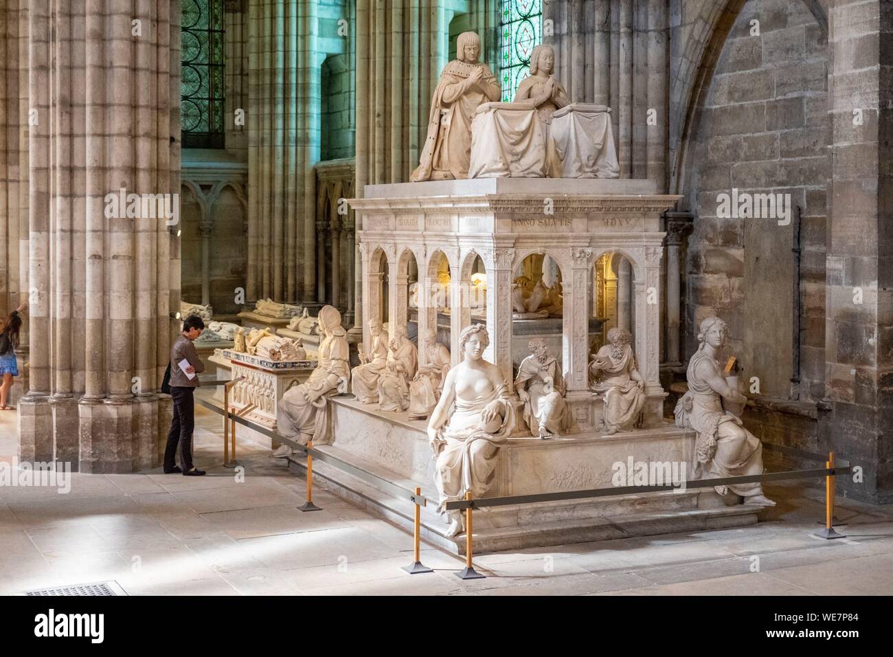 Frankreich, Seine Saint Denis, Saint Denis, die Kathedrale Basilica, das Grab von Ludwig XII. und Anne de Bretagne Stockfoto