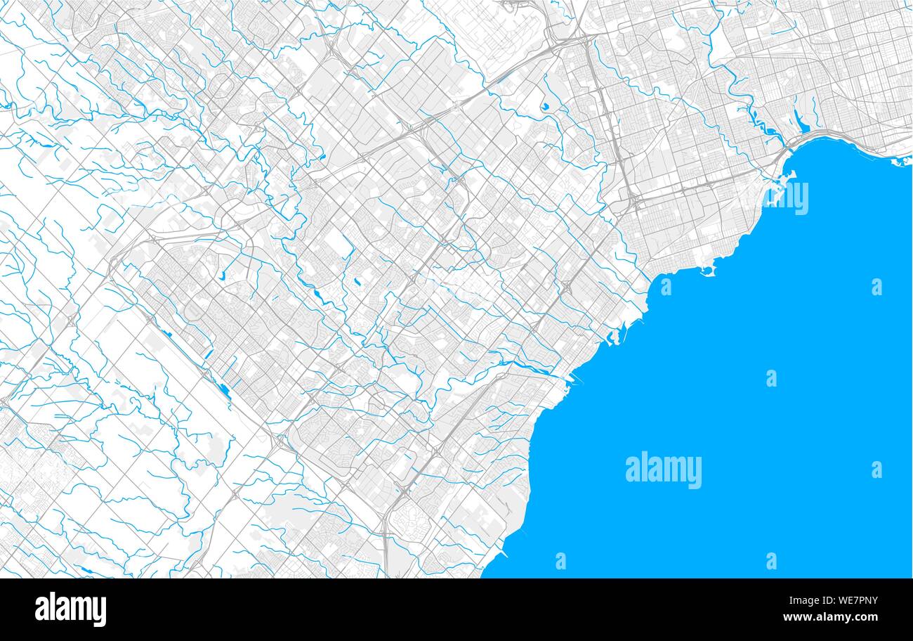 Reich detaillierte Vektor Lageplan von Mississauga, Ontario, Kanada. Karte Vorlage für Wohnkultur. Stock Vektor