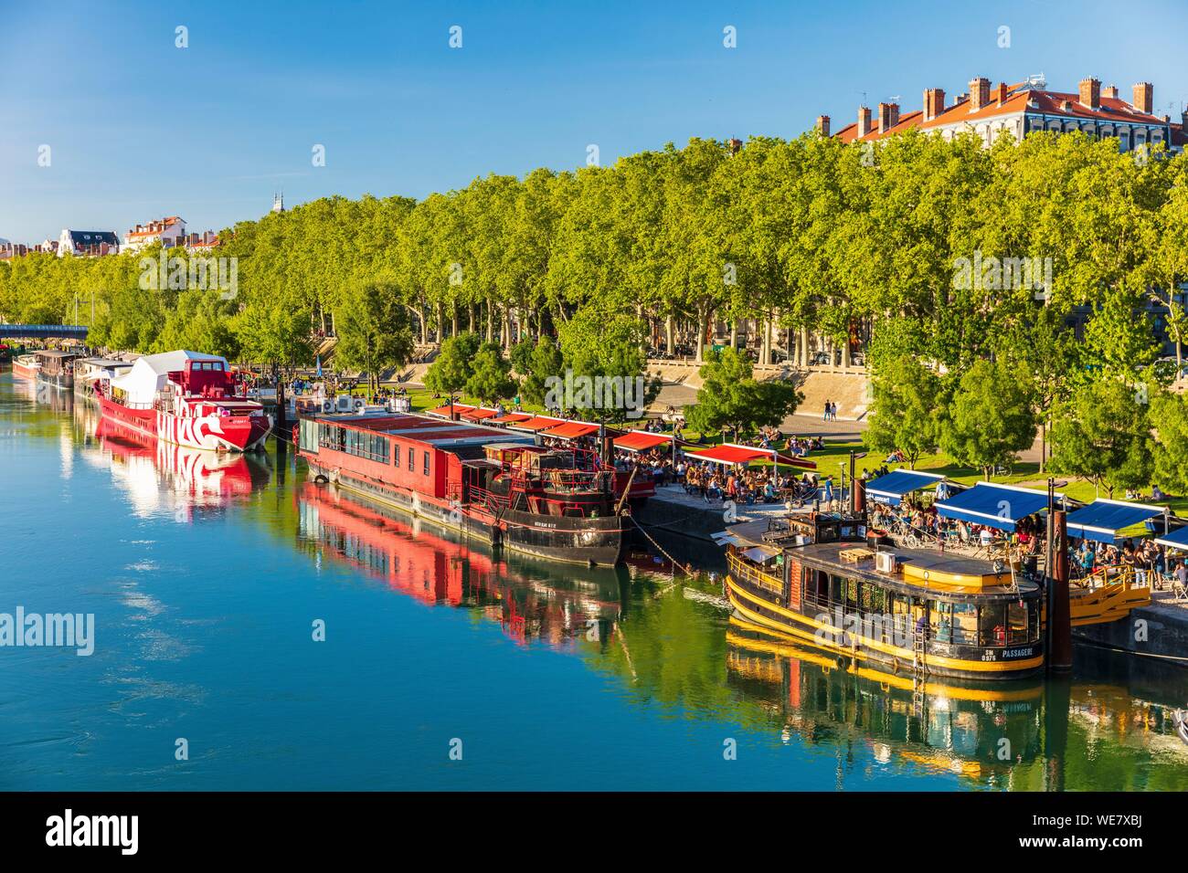 Frankreich, Rhone, Lyon, die Ufer der Rhone, Serbie Quay Stockfoto