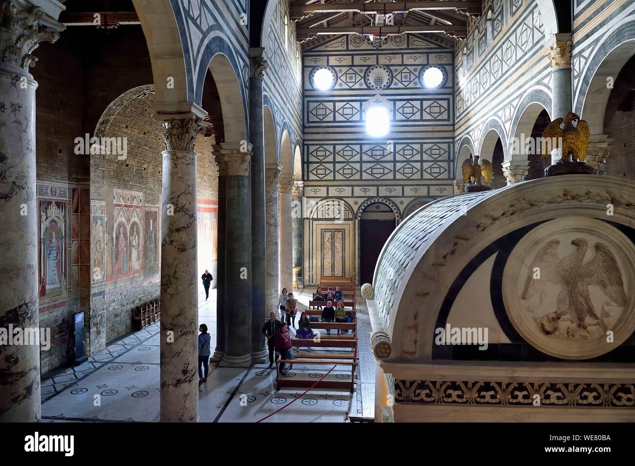 Italien, Toskana, Florenz, ein UNESCO Weltkulturerbe, San Miniato al Monte Basilika Stockfoto