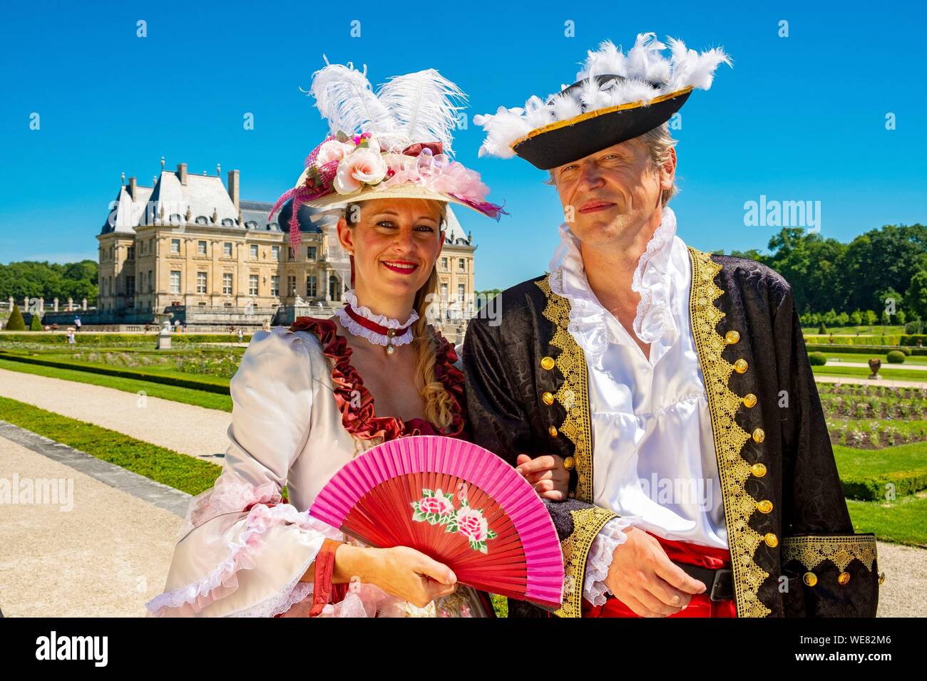 Frankreich, Seine-et-Marne, Maincy, das Schloss von Vaux-le-Vicomte, 15 Grand Siecle Tag: Kostüm Tag des 17. Stockfoto