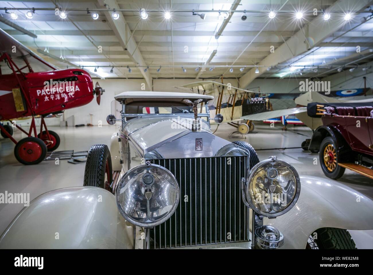 Usa, Maine, Kennebunkport, Owls Head Transportation Museum, 1930s-era Rolls Royce Auto Stockfoto