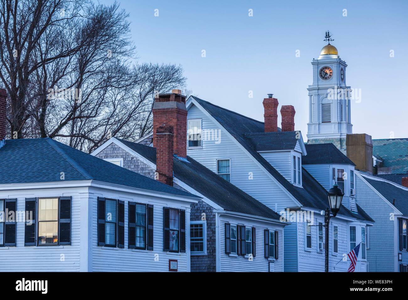 United States, New England, Massachusetts, Plymouth, Plymouth kulturellen Viertel, Gebäude Stockfoto