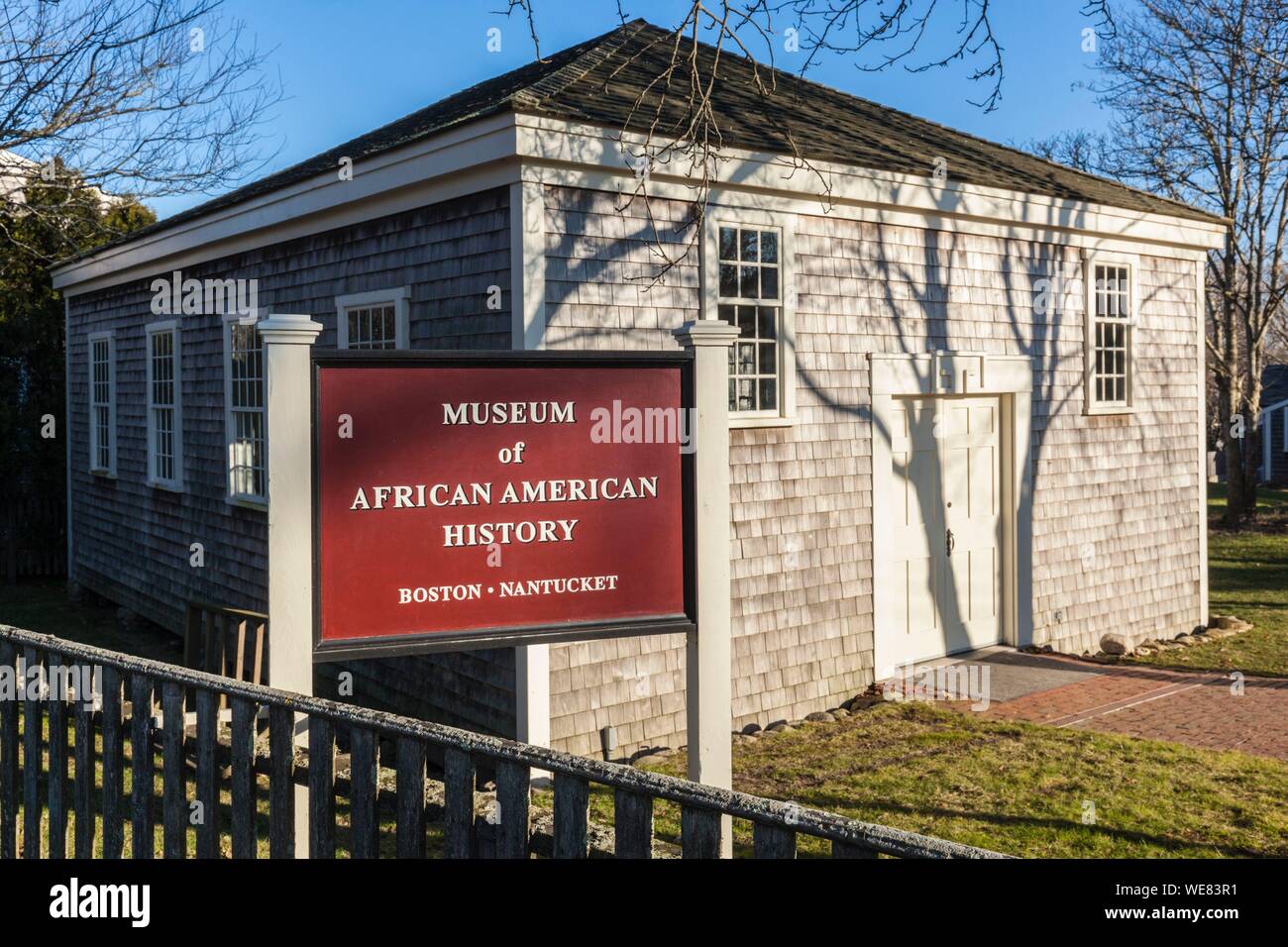 United States, New England, Massachusetts, Nantucket Island, Nantucket, afrikanische Meeting House, erbaut 1820, eine der ältesten Schwarzen Kirchen in den USA Stockfoto