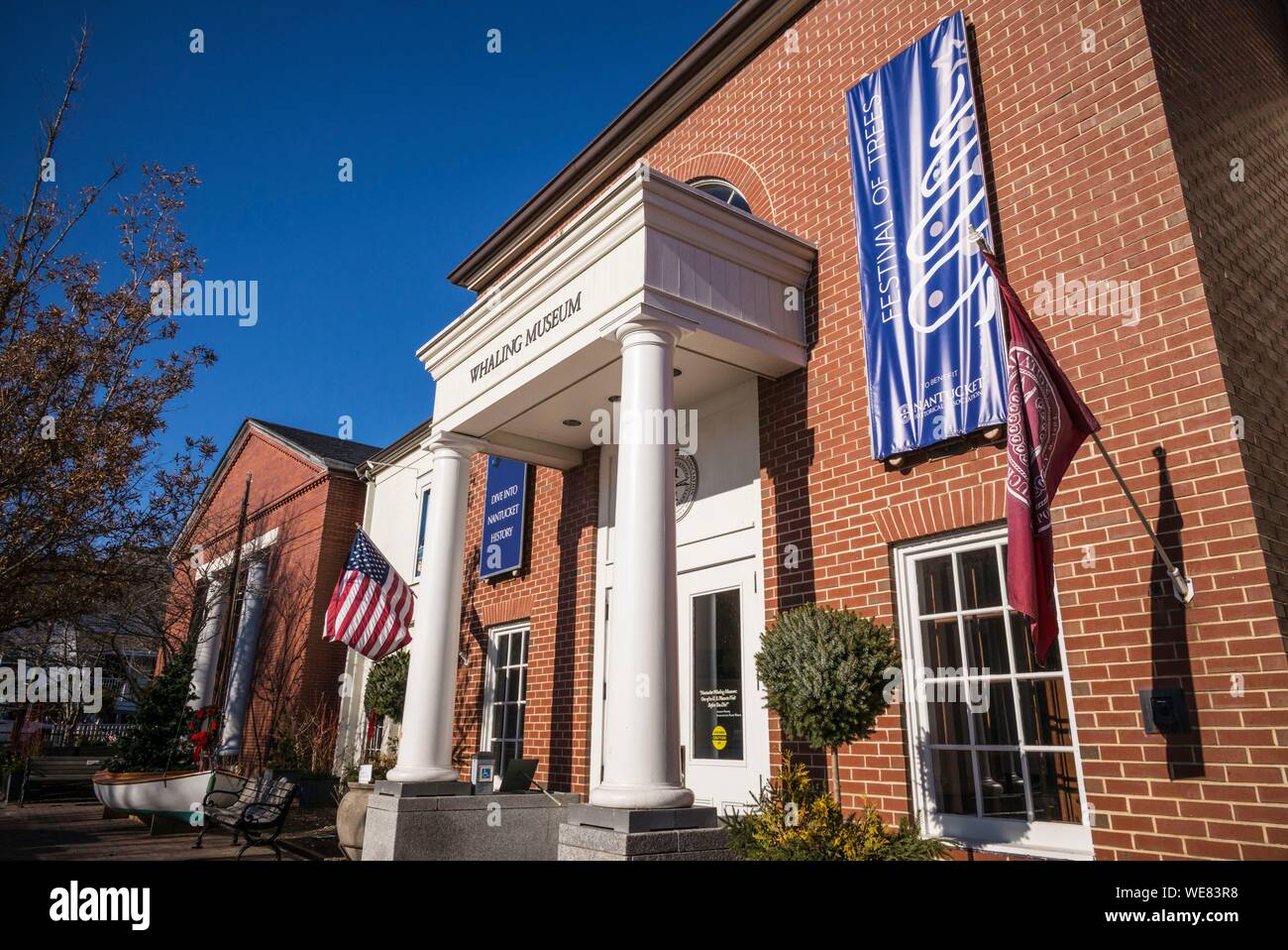 United States, New England, Massachusetts, Nantucket Island, Nantucket, Nantucket Whaling Museum, außen Stockfoto