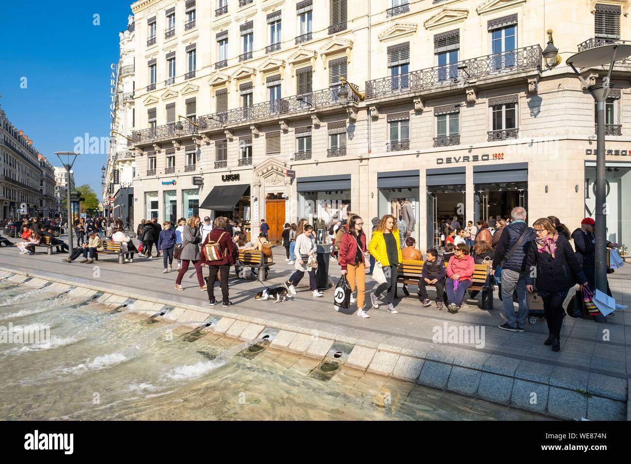 Frankreich, Rhone, Lyon, Altstadt als UNESCO-Weltkulturerbe, La Presqu'île, Republique aufgeführt Stockfoto