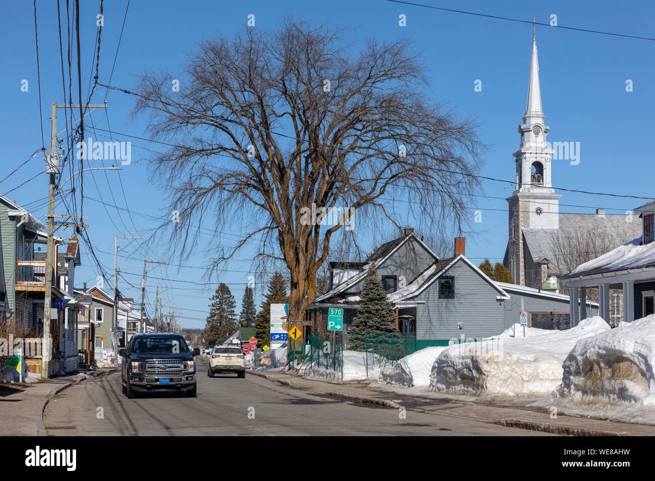 Kanada, Quebec Provinz, Mauricie region, Shawinigan und Umgebung, Sainte-Flore Dorf an Grand-Mère, Sainte-Flore Straße Stockfoto