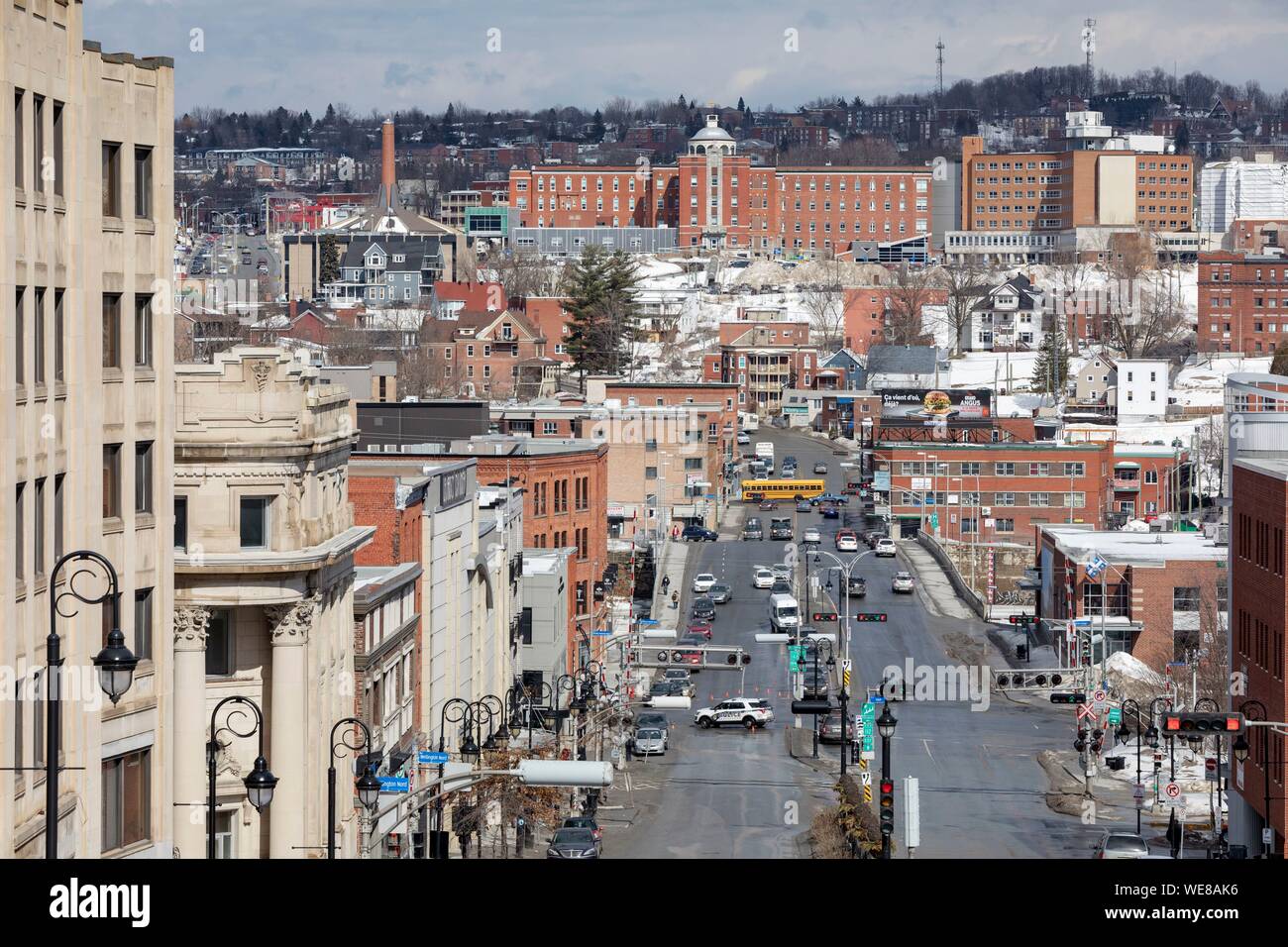 Kanada, Quebec province, Eastern Townships oder Gartenschau, Stadt von Sherbrooke, Downtown, King Street Stockfoto