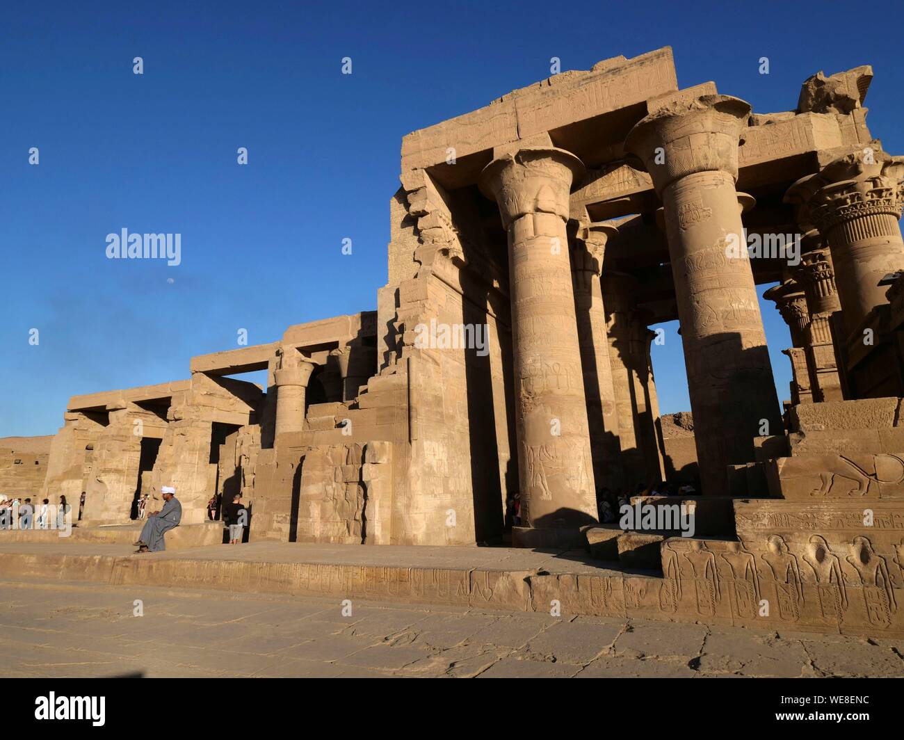 Ägypten, Ägypten, das Niltal, Kom Ombo Tempel für das Krokodil - vorangegangen Gott Sobek Stockfoto