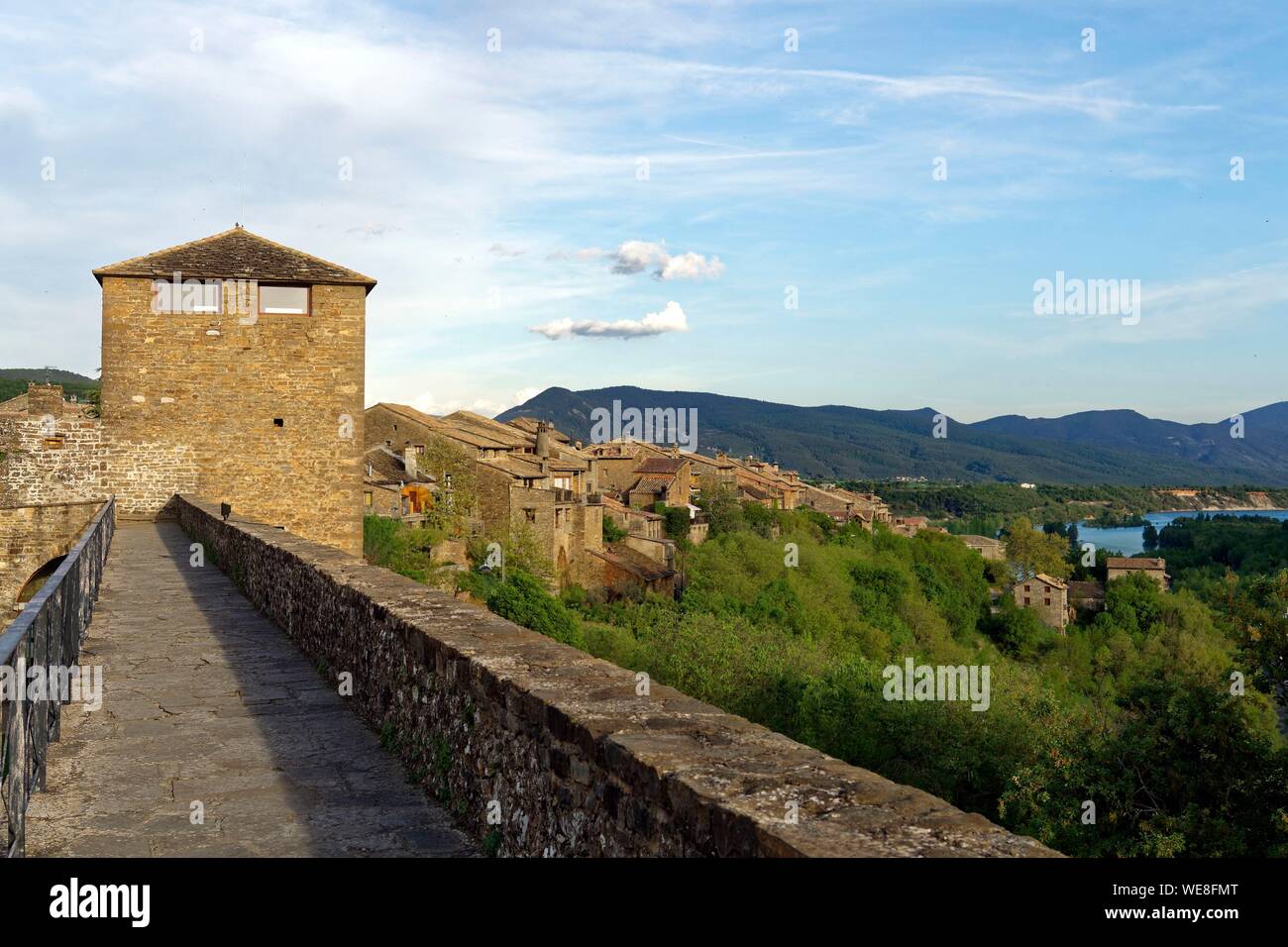 Spanien, Aragon, Provinz Huesca, Pirineos Aragonaises, Ainsa Dorf Stockfoto