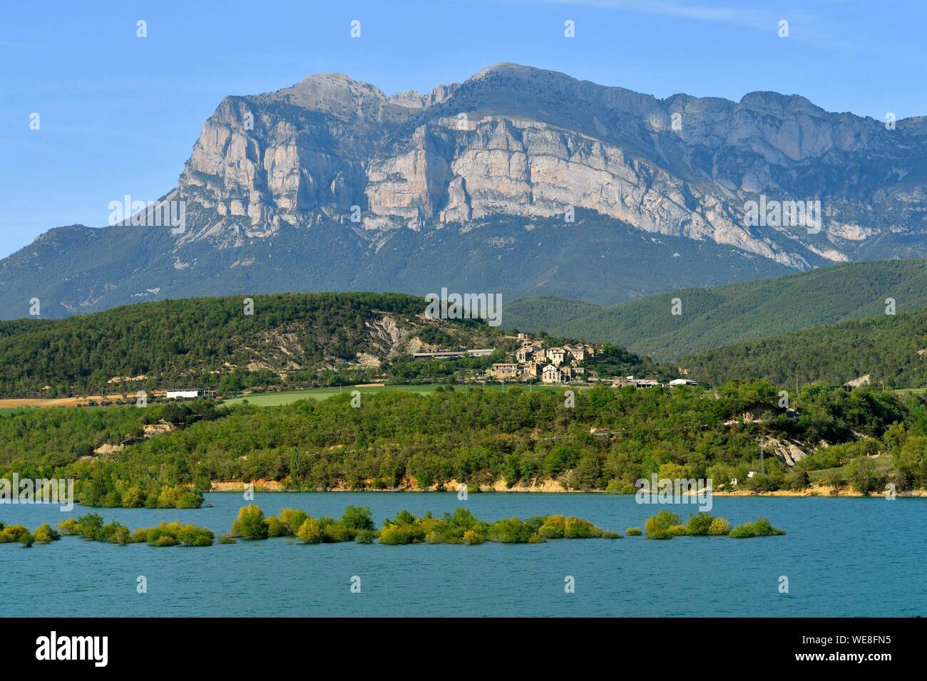 Spanien, Aragon, Provinz Huesca, Pirineos Aragonaises, Ainsa, Mediano See Stockfoto