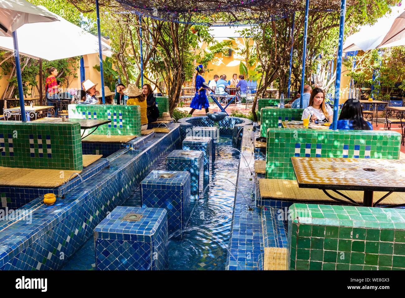 Marokko, Casablanca, Restaurant La Sqala Stockfoto