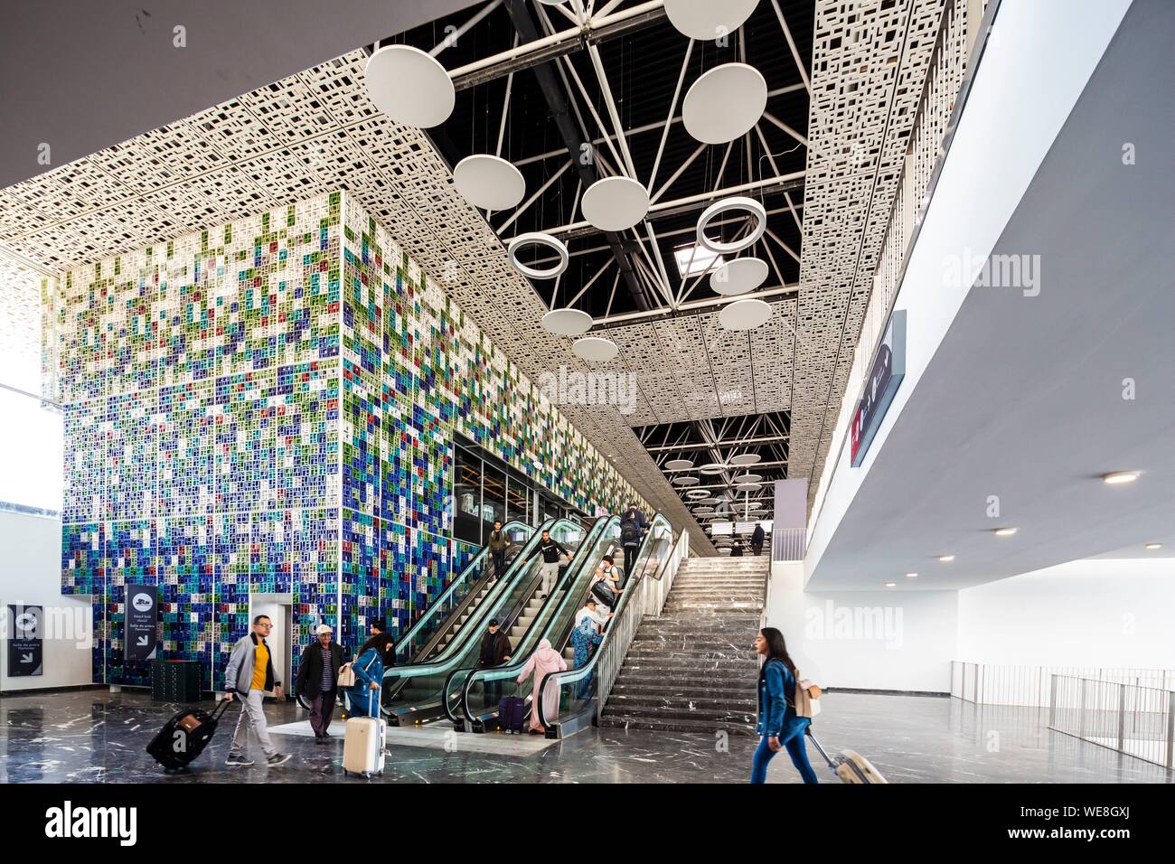 Marokko, Casablanca, neue Station Casa Voyageurs begrüßte die LGV Stockfoto