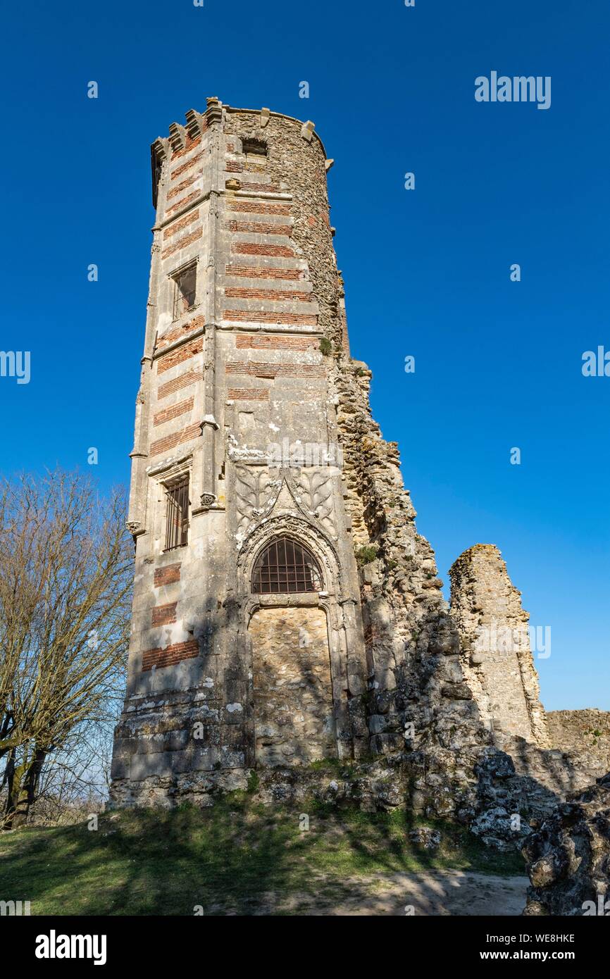 Frankreich, Yvelines (78), Montfort-l'Amaury, Burg im 12. Jahrhundert Stockfoto