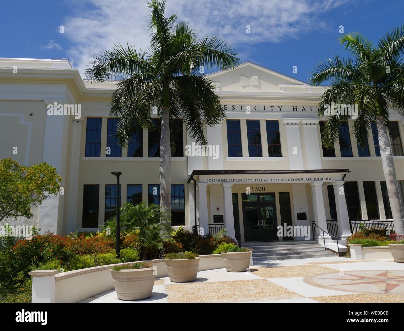 Vor dem Rathaus von Key West, Florida. Stockfoto