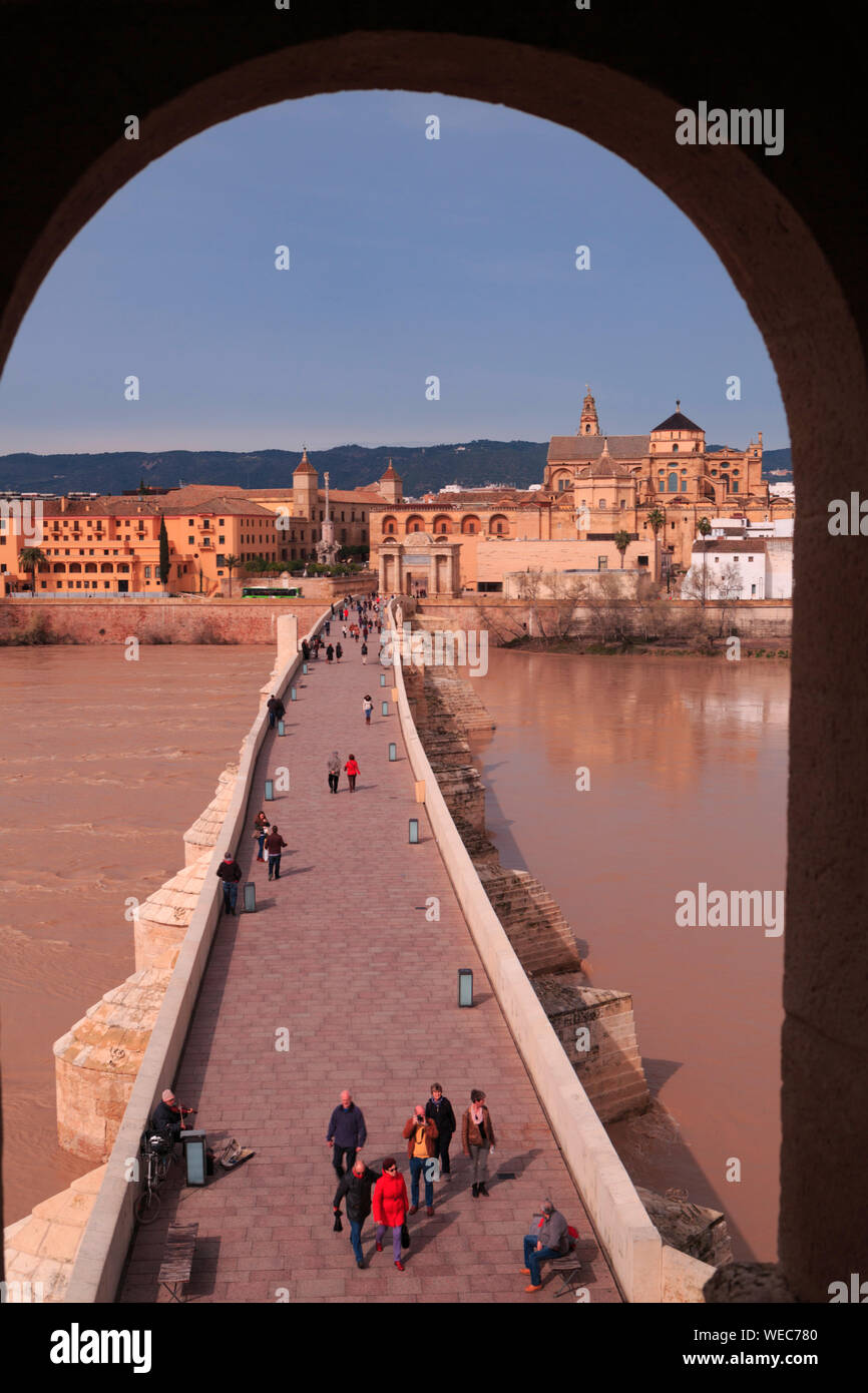 Cordoba, Spanien, 2,2104; Luftbild von Calahorra Turm Stockfoto