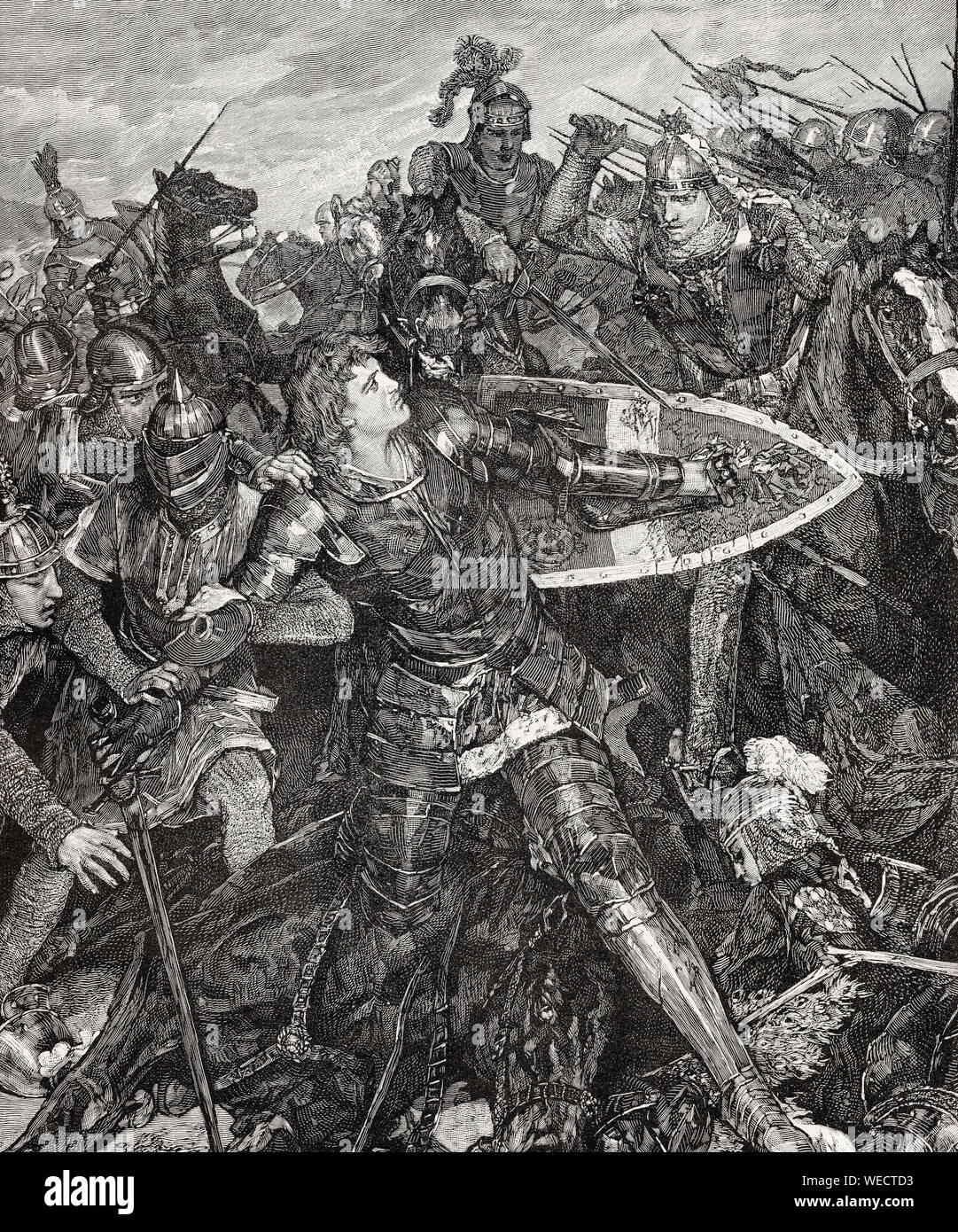 Friedrichs Erfassung bei ths Schlacht von Mühldorf, 1322 Stockfoto