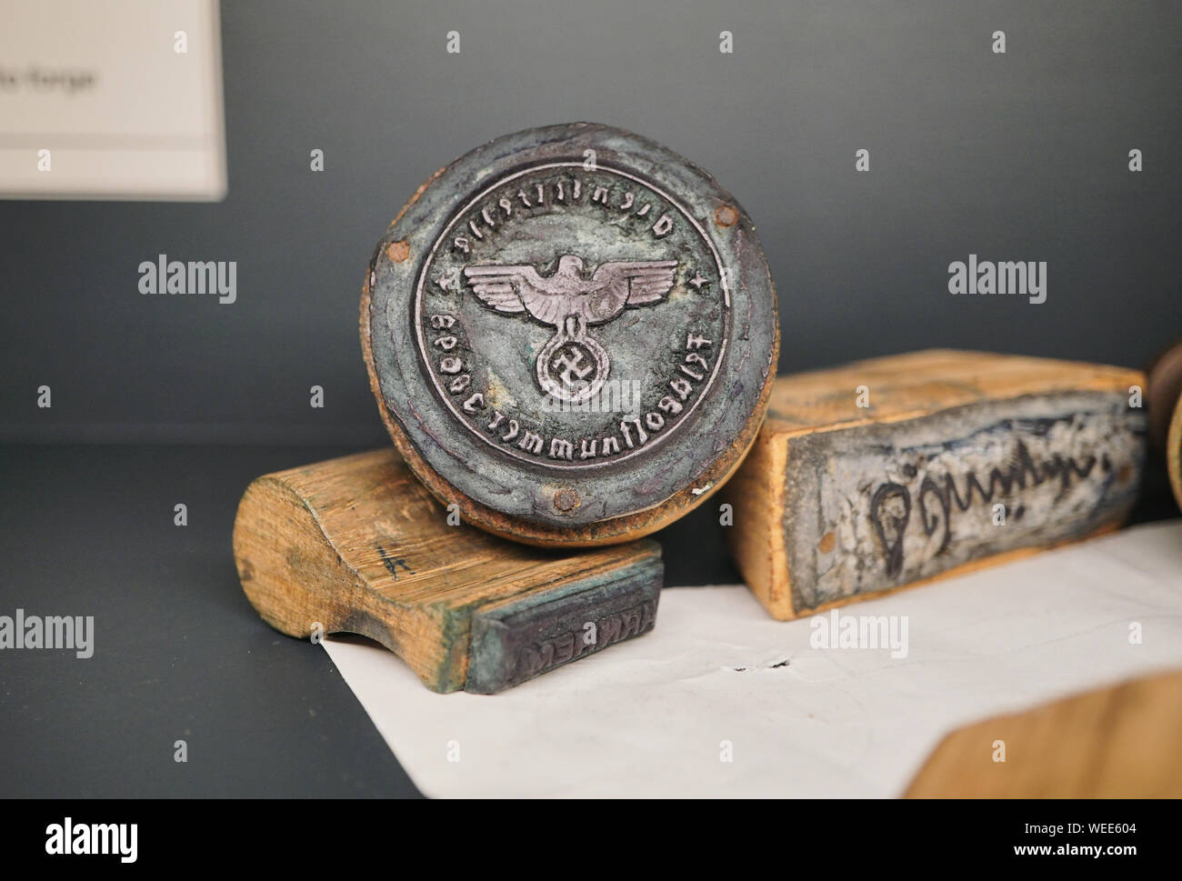 Satz Briefmarken dokumente zu fälschen. Arnheim Stockfoto