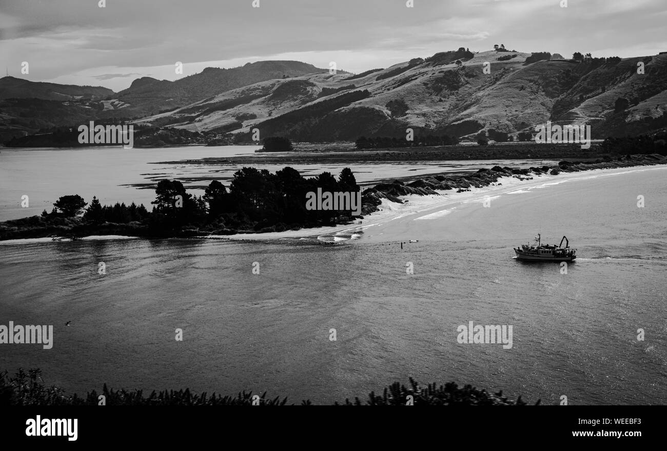 Neuseeland wunderschöne Landschaft, Port Chalmers Stockfoto