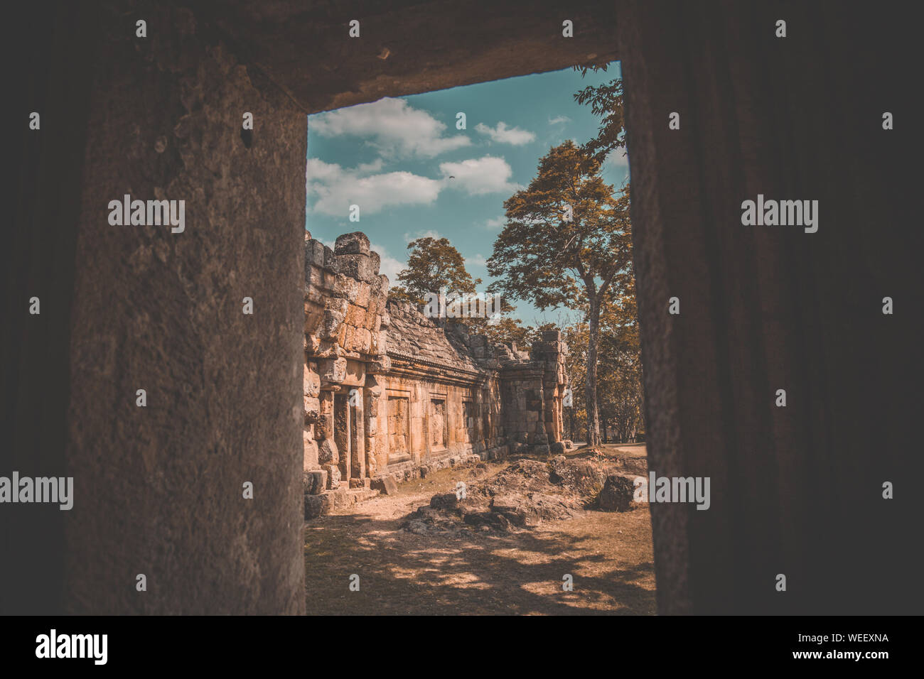Phanom Rung Historical Park Luftaufnahme in Buriram, Thailand Stockfoto