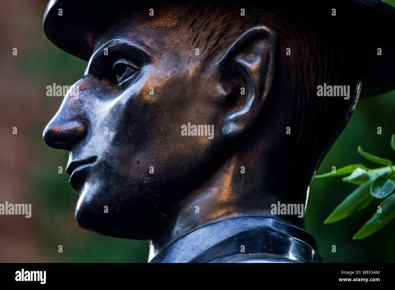 Franz Kafkas Prag Statue, detail Tschechische Republik Stockfoto