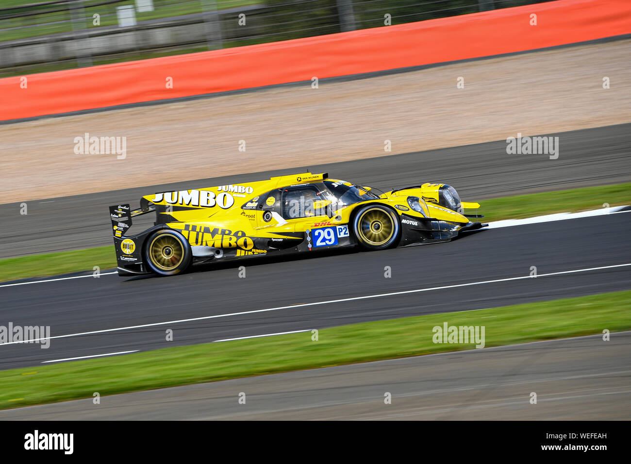 TOWCESTER, VEREINIGTES KÖNIGREICH. 30 Aug, 2019. Team RACING TEAM NEDERLAND (NLD) - oreca 07 - Gibson: Frits van Eerd (NLD)/Giedo VAN DER GARDE (NLD)/Job Van Uitert (NLD) während der Freien Praxis 1 der FIA World Endurance Championship mit 4 Stunden Silverstone Silverstone Circuit am Freitag, August 30, 2019 in TOWCESTER, ENGLAND. Credit: Taka G Wu/Alamy leben Nachrichten Stockfoto