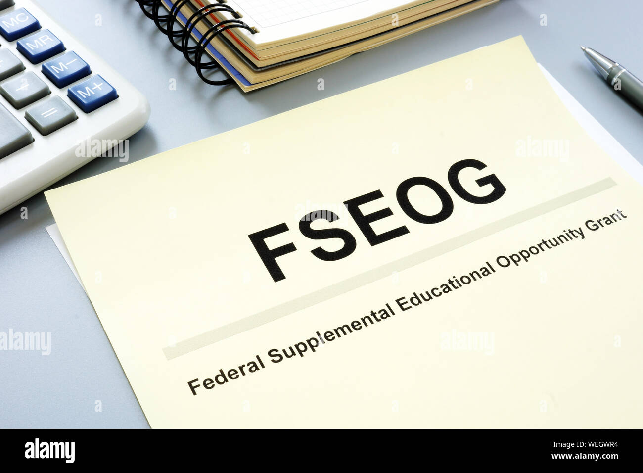 Bund Zusätzliche pädagogische Chance gewähren FSEOG Programm Dokumente. Stockfoto