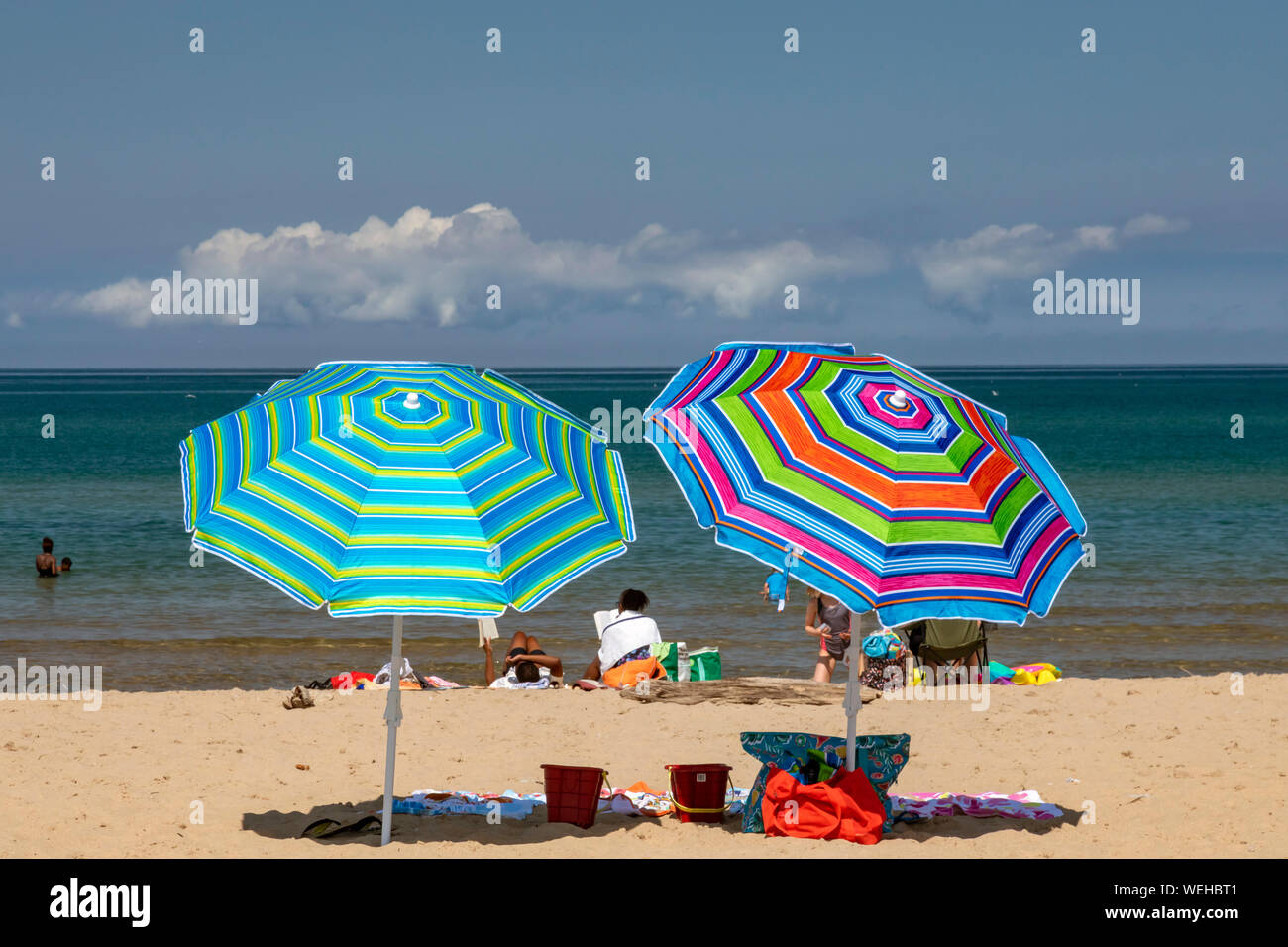 Sawyer, Michigan - Warren Dunes State Park am Lake Michigan. Stockfoto