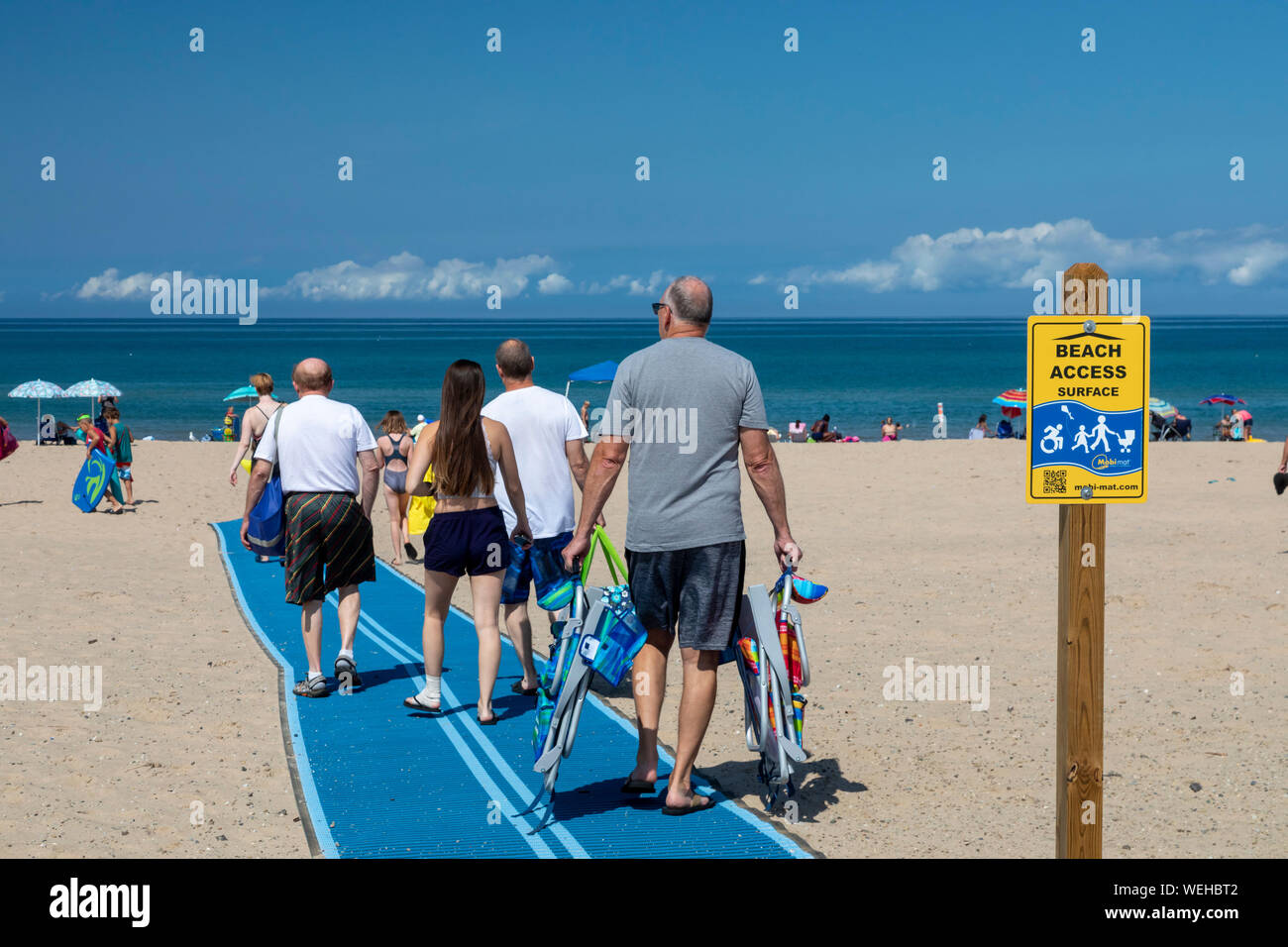 Sawyer, Michigan - Warren Dunes State Park am Lake Michigan. Stockfoto