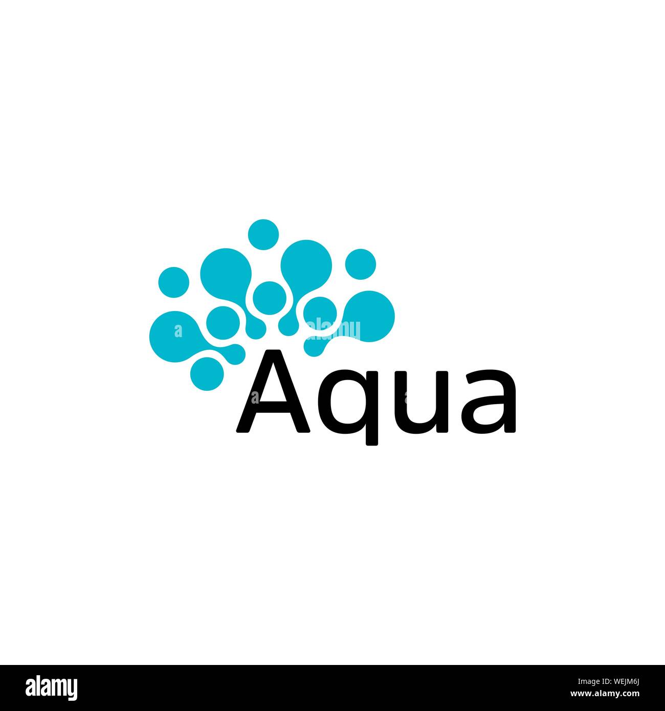 Blau aqua-Symbol. Wasser Kreise Flachbild logo Vorlage. Moderne emblem Idee. Konzept Design für Business. Isolierte Vector Illustration auf leeren Hintergrund. Stock Vektor