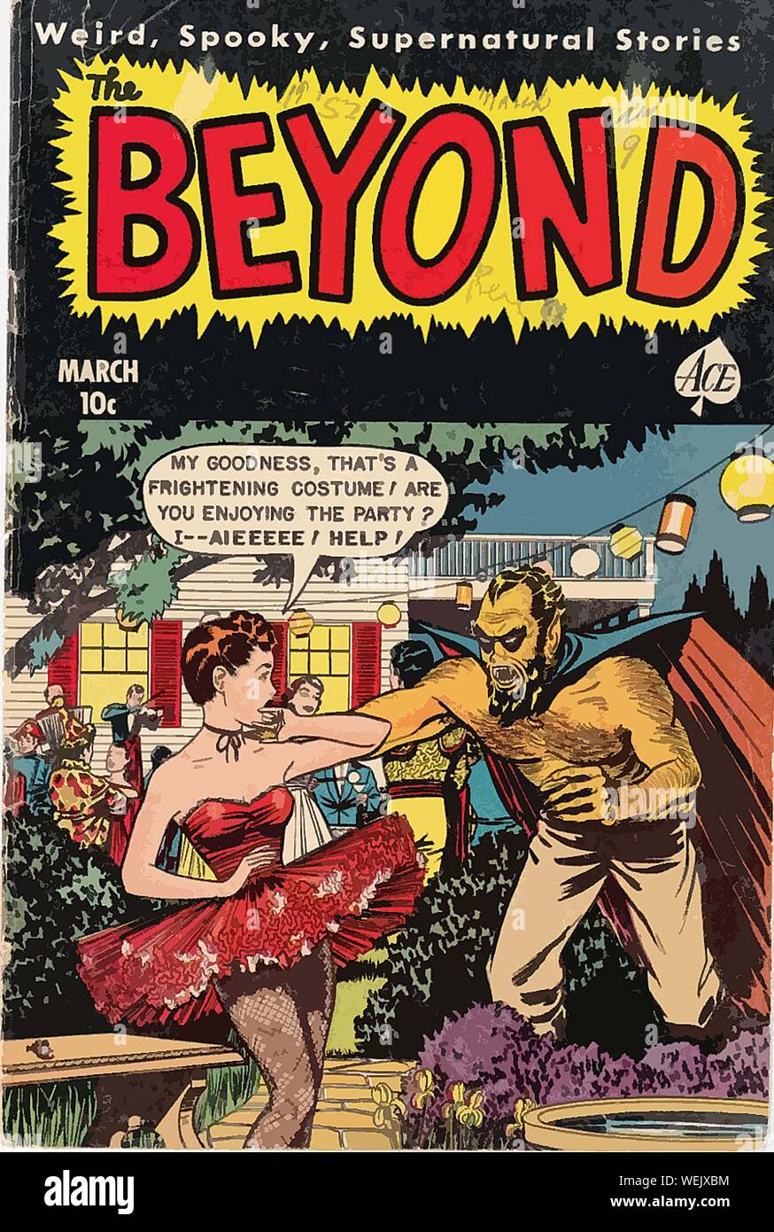 Vintage comic Cover Artwork Stockfoto