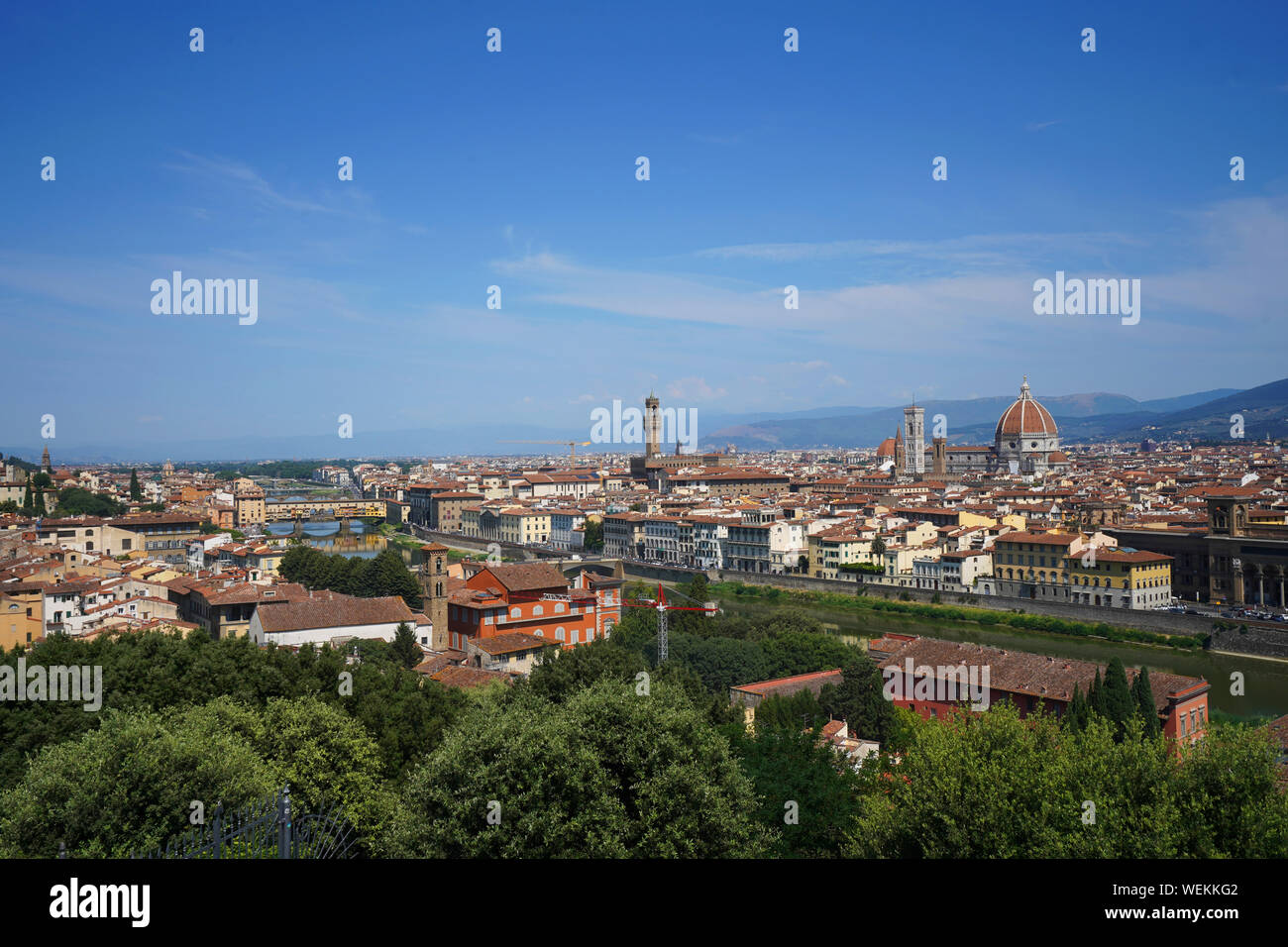Florenz, Italien. Blick auf Florenz von der Piazzale Michelangelo Stockfoto