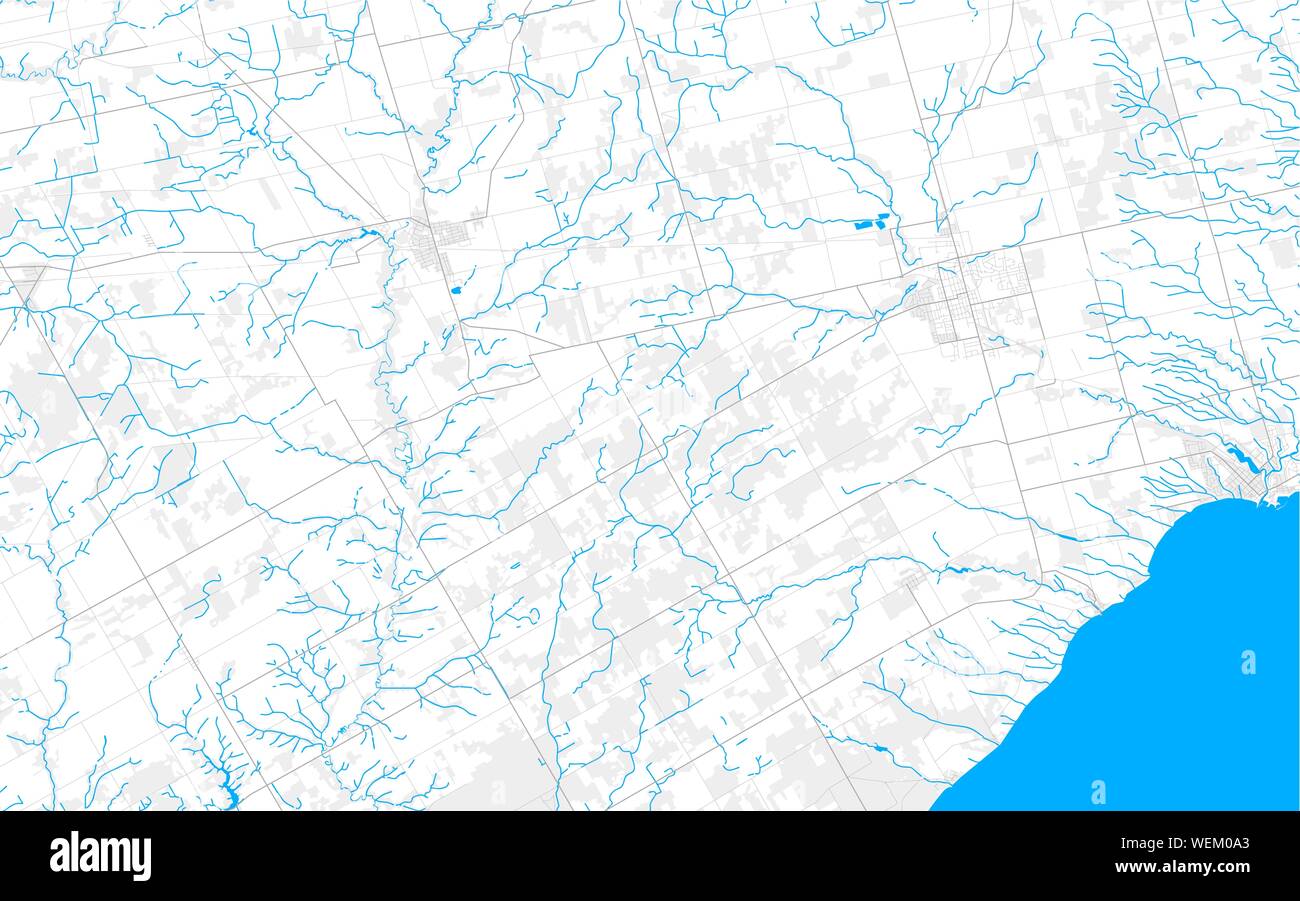 Reich detaillierte Vektor Bereich Karte von Norfolk County, Ontario, Kanada. Karte Vorlage für Wohnkultur. Stock Vektor