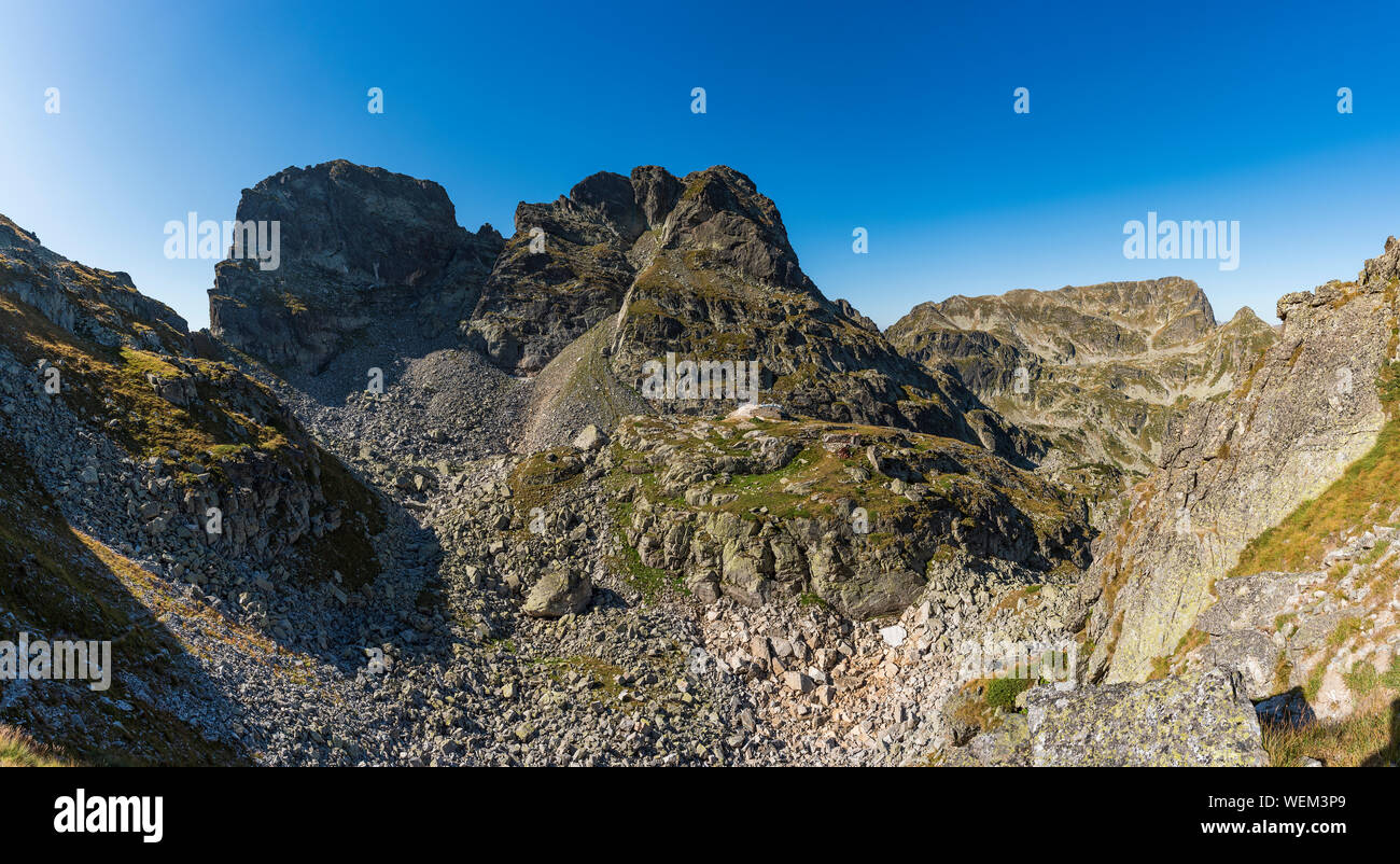 Peak Orlovetz und Zliq Zub im Rila Gebirge, Bulgarien Stockfoto