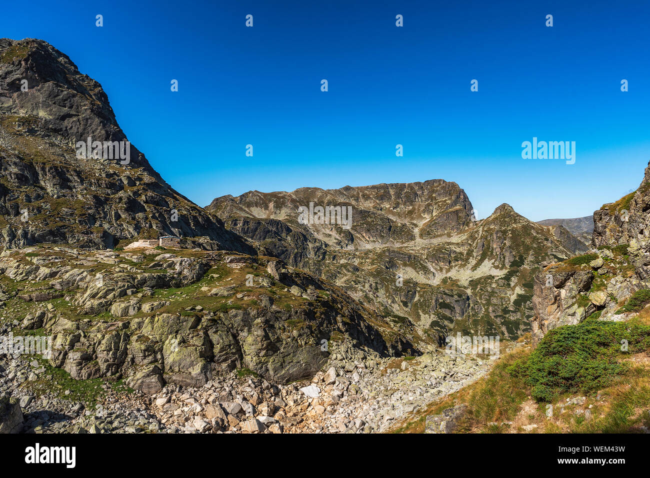 Super Sommer Landschaft von malyovitsa Peak, Rila Gebirge, Bulgarien Stockfoto