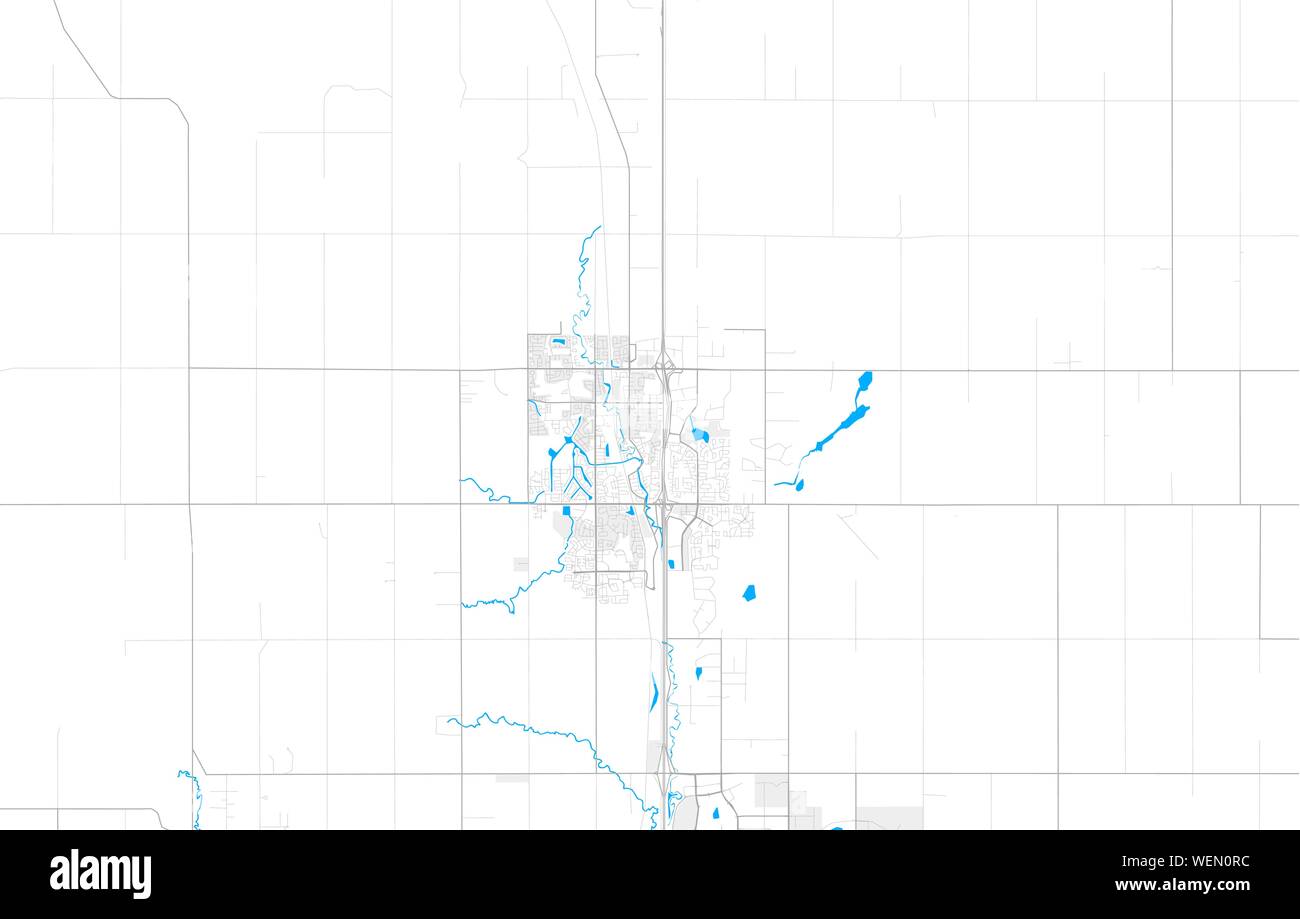 Reich detaillierte Vektor Bereich Karte von Airdrie, Alberta, Kanada. Karte Vorlage für Wohnkultur. Stock Vektor