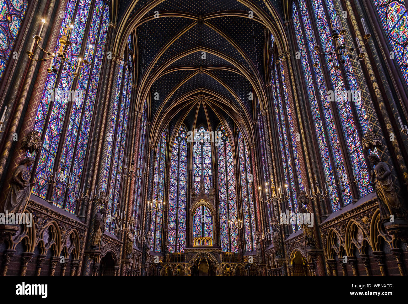 PARIS, Frankreich, 18. MAI 2016: Sainte-Chapelle (Heilige Kapelle) - Eine königliche mittelalterlichen gotischen Kapelle in Paris, Frankreich Stockfoto