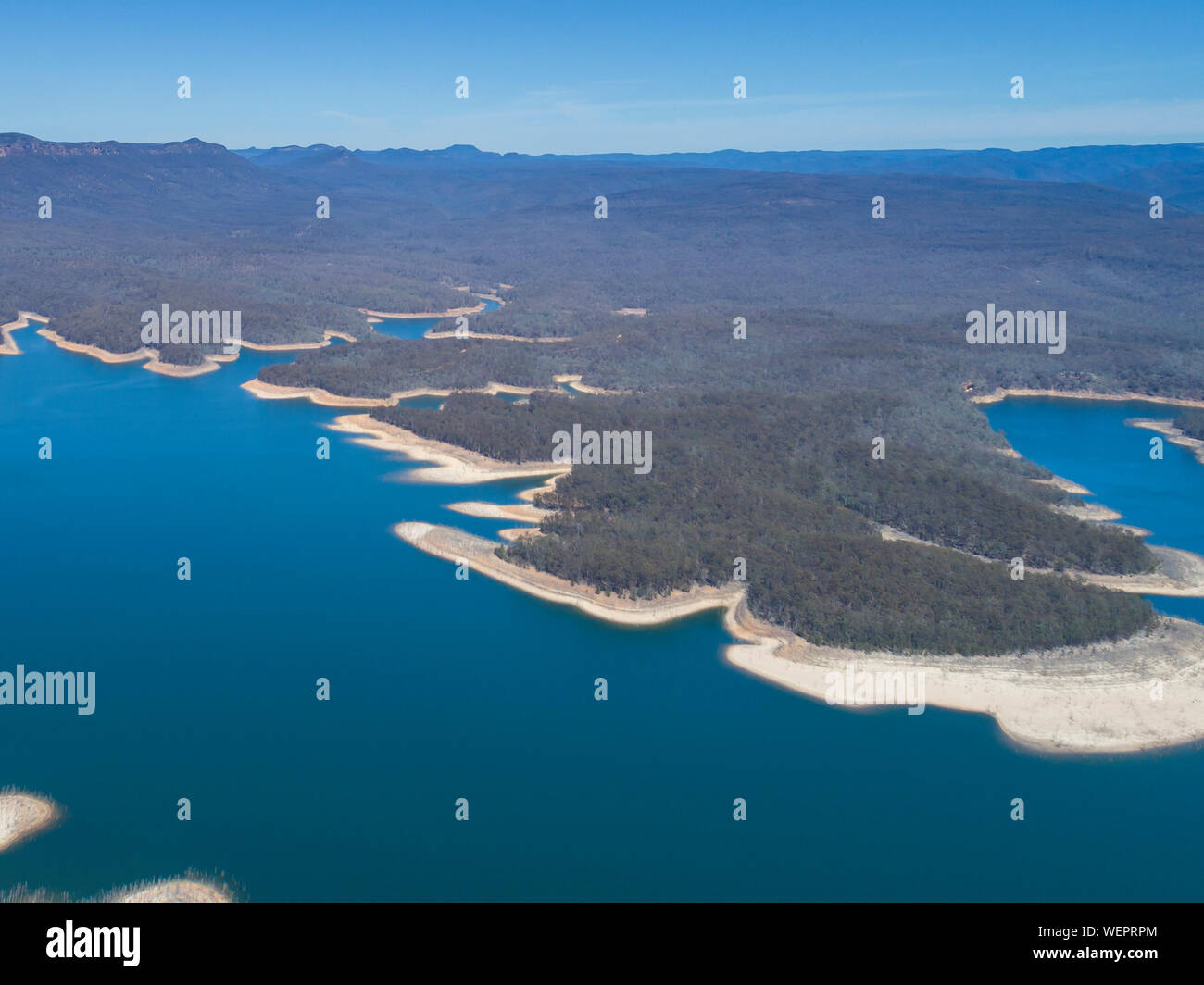 Lake Burragorang ist die wichtigste Quelle für Trinkwasser für Sydney in New South Wales, Australien Stockfoto