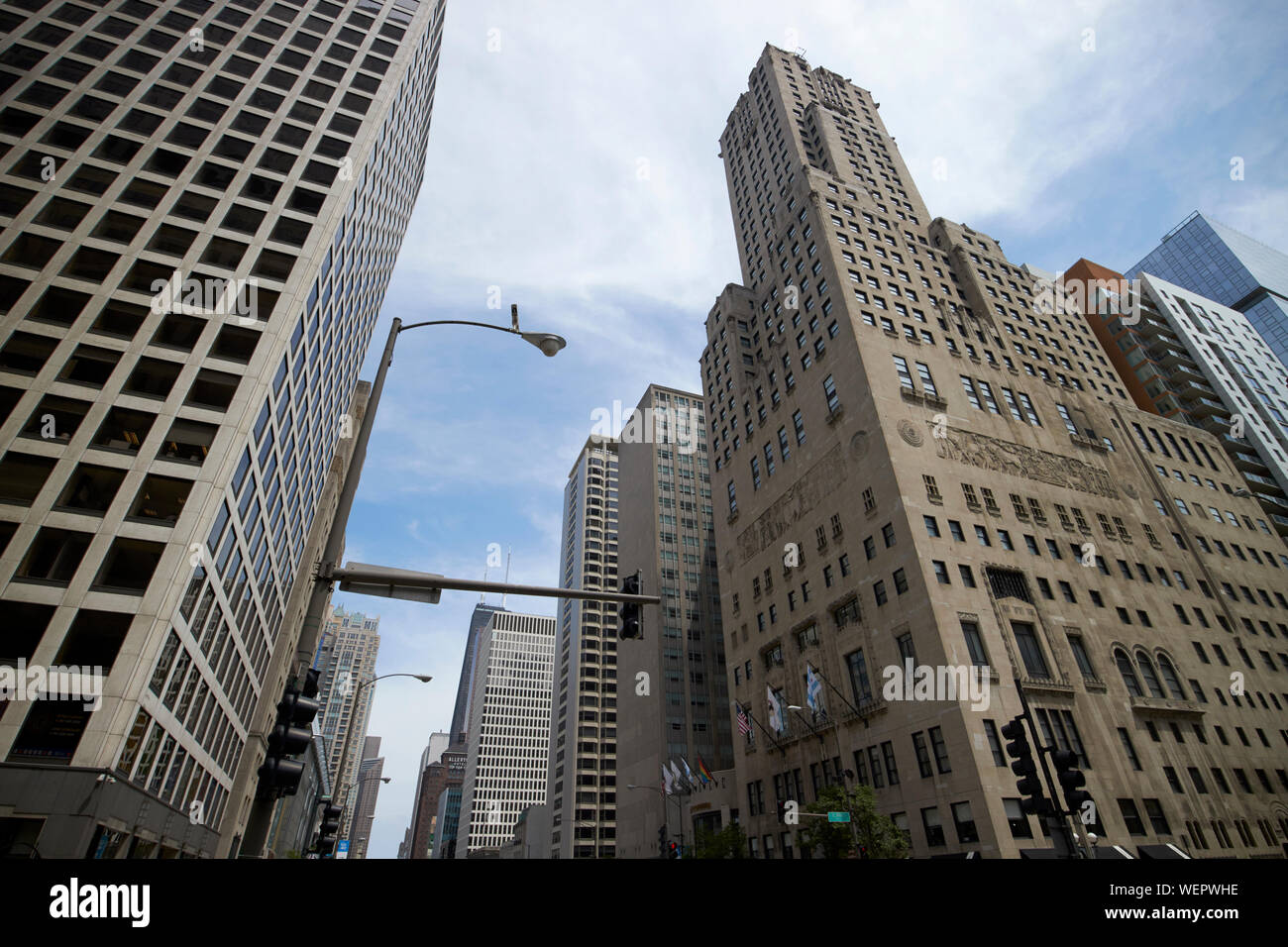 Das Hotel Intercontinental Chicago Tower auf der Magnificent Mile von Chicago usa Illinois Stockfoto